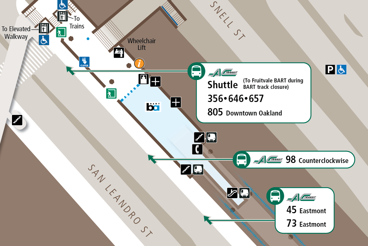 Bus stop changes at Fruitvale and Coliseum stations AC Transit