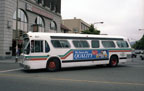 AC Transit bus 827 in Berkeley in August 1986.