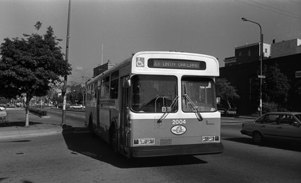 AC Transit bus 2004 in Berkley in November 1984.