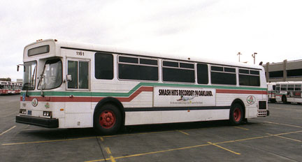 AC Transit bus 1161 in the Hayward Yard on May 11, 1991.
