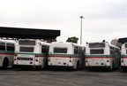 Bus 1156 without air conditioning in AC Transit's Hayward Yard on May 11, 1991.