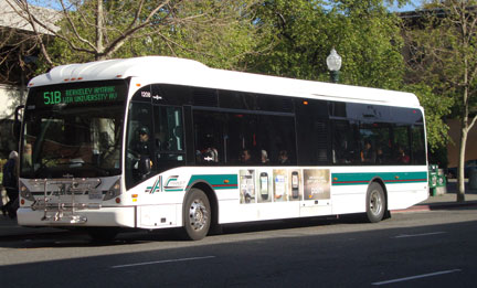 AC Transit bus 1208 in Berkeley on April 20, 2010.