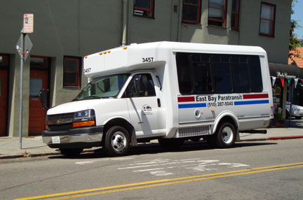 East Bay Paratransit vehicle 3457 in Oakland on July 8, 2009.