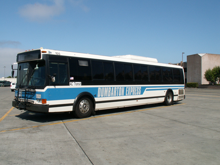 Dumbarton Express bus (number 155) at Division 6 (Hayward)