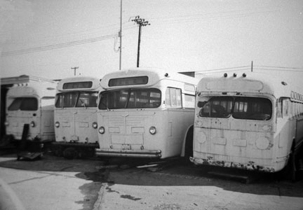 Retired AC Transit buses 