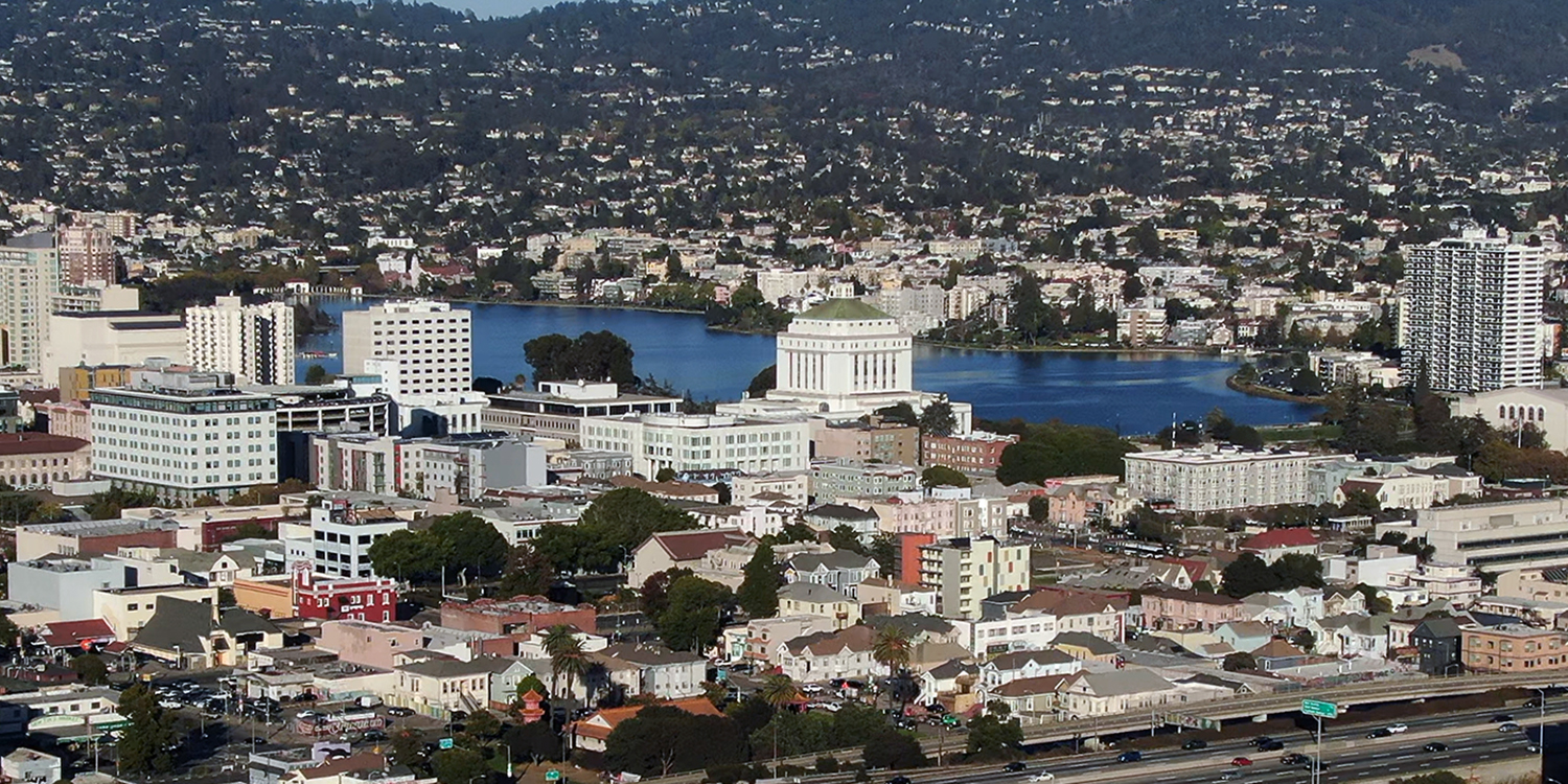 Aerial view of downtown Oakland