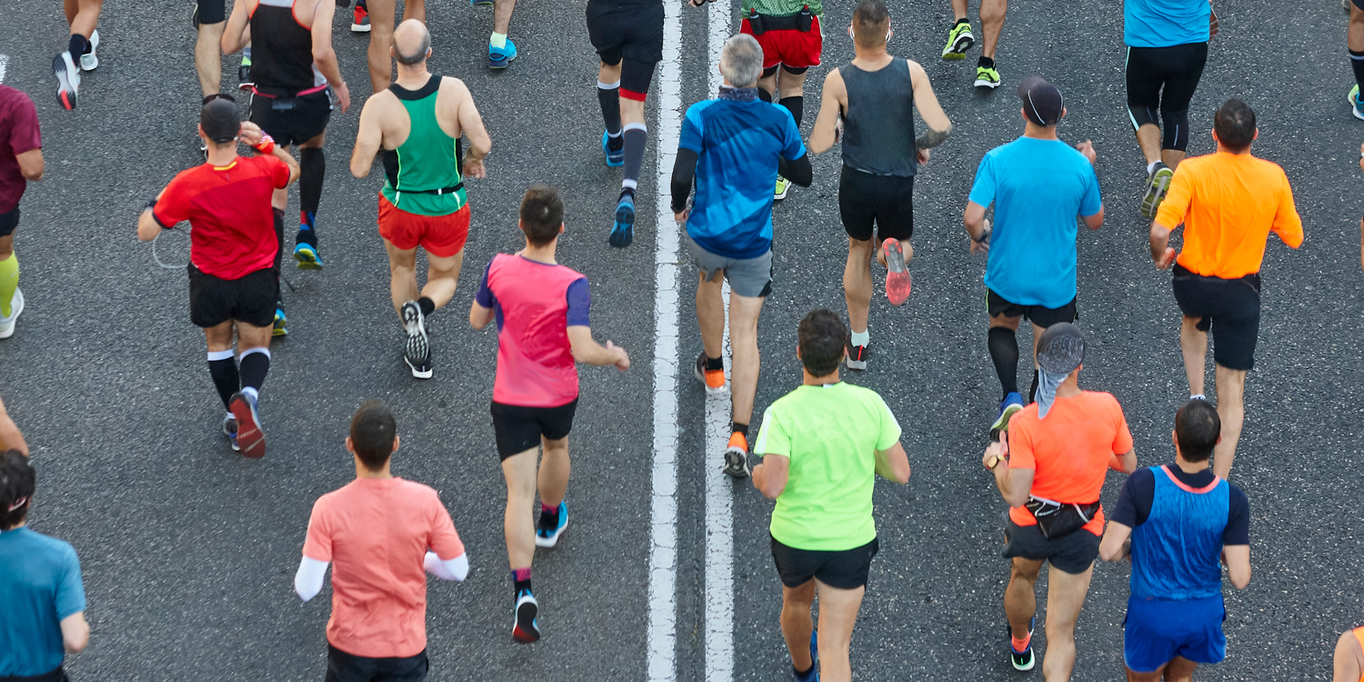 People running in a race