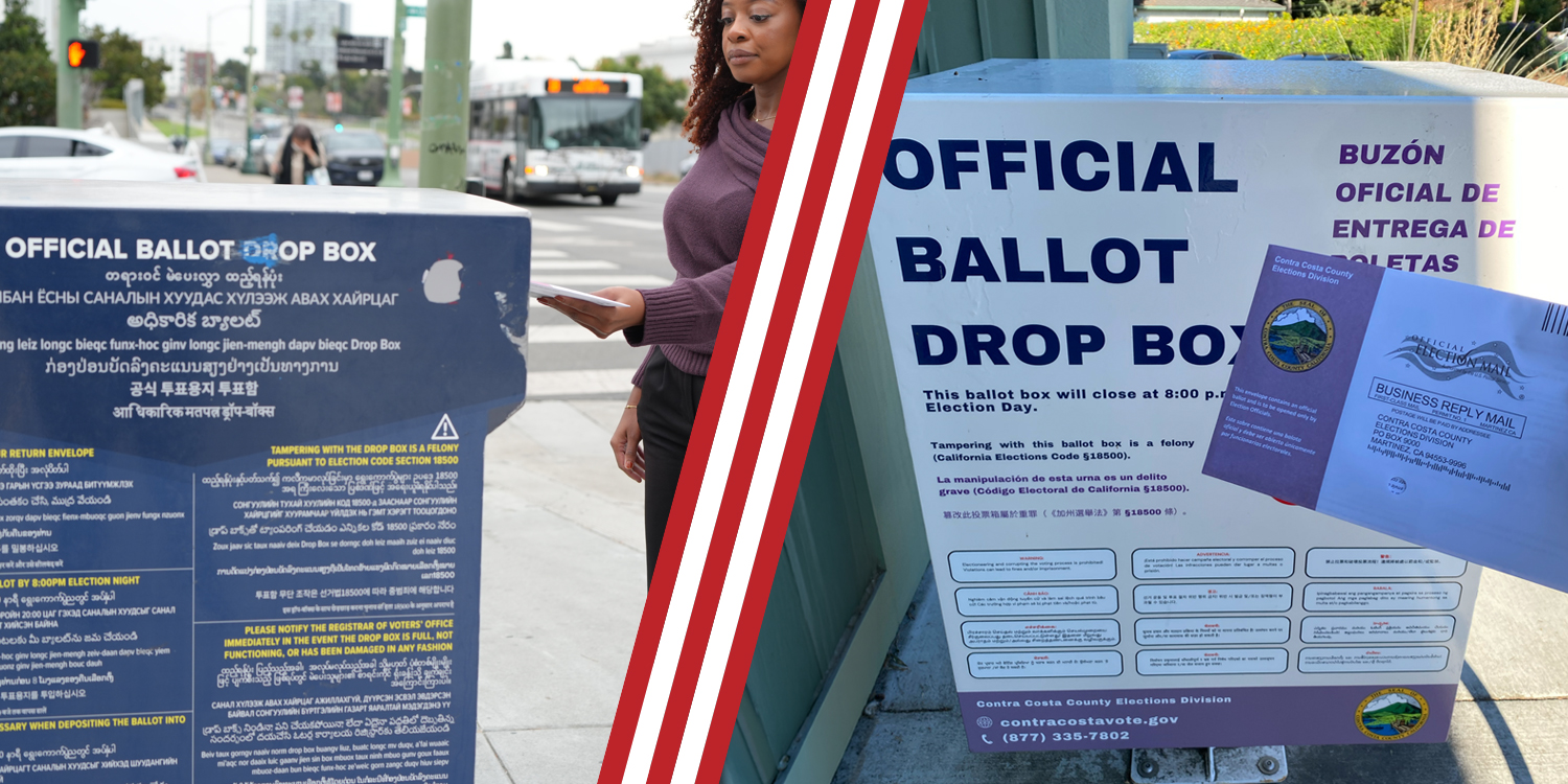 Ballot drop boxes in Contra Costa and Alameda counties