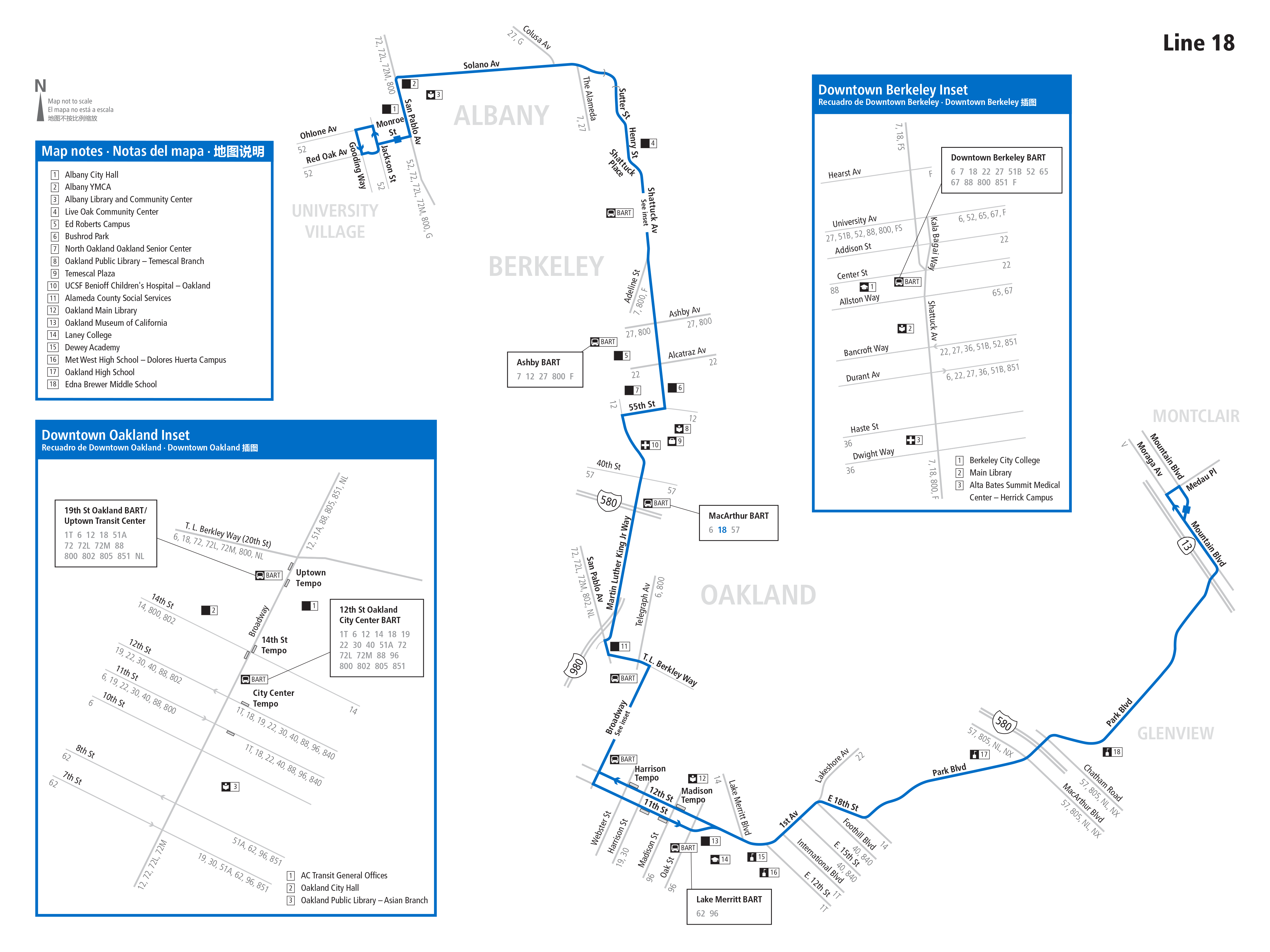 Route 18 map