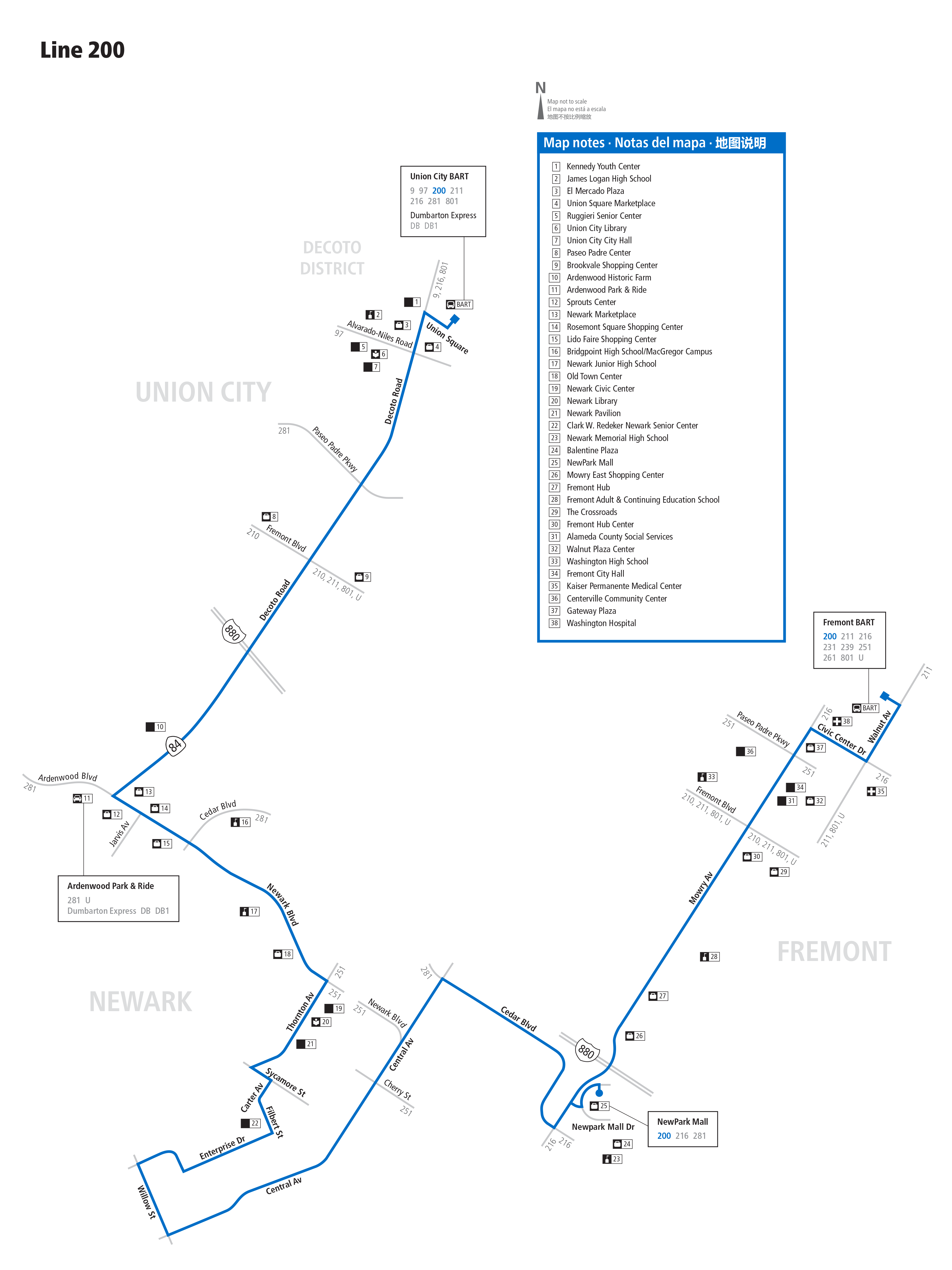 Route 200 map
