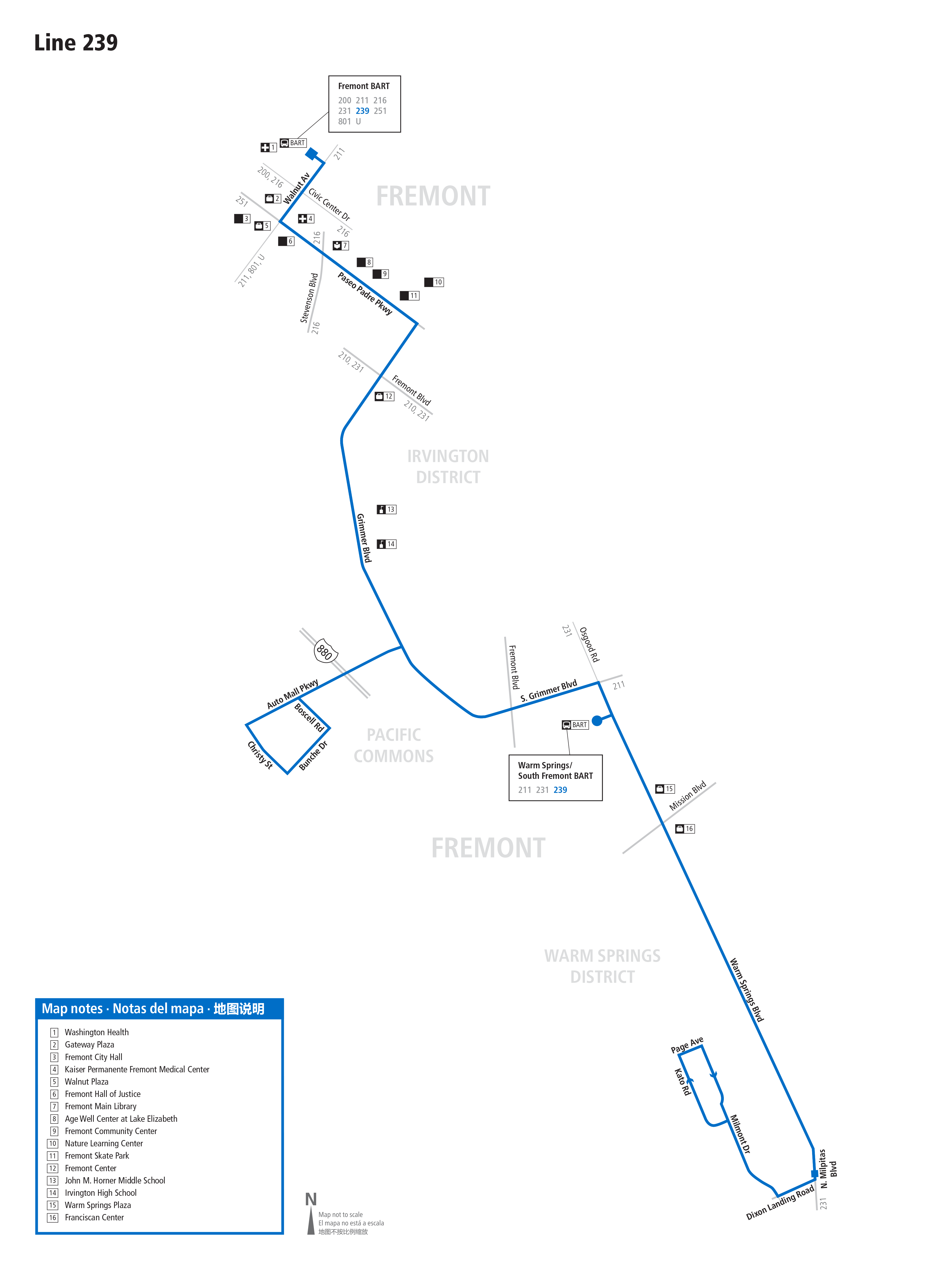 Route 239 map