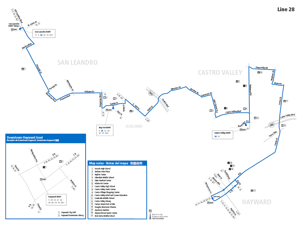 Route 28 map
