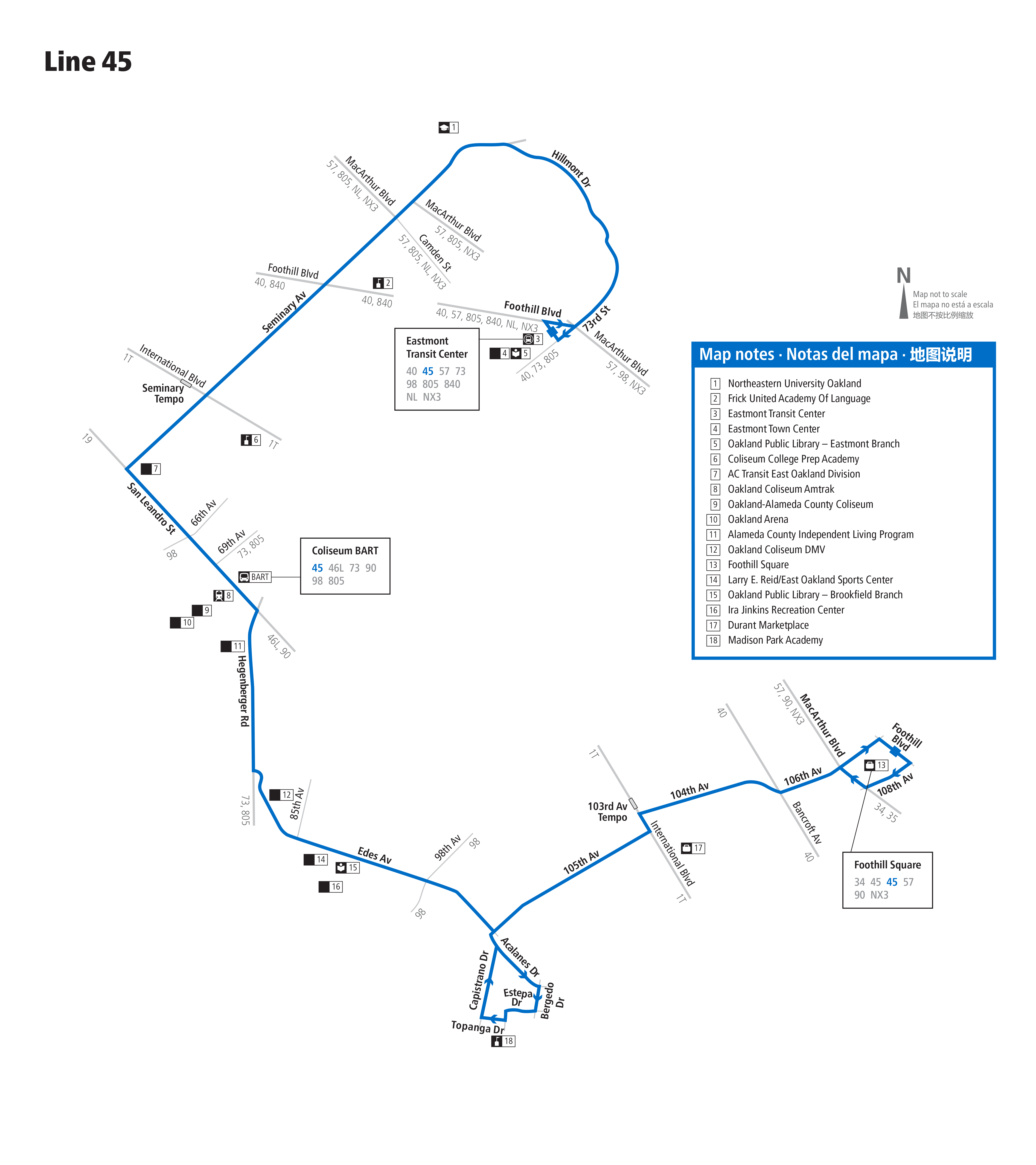 Route 45 map
