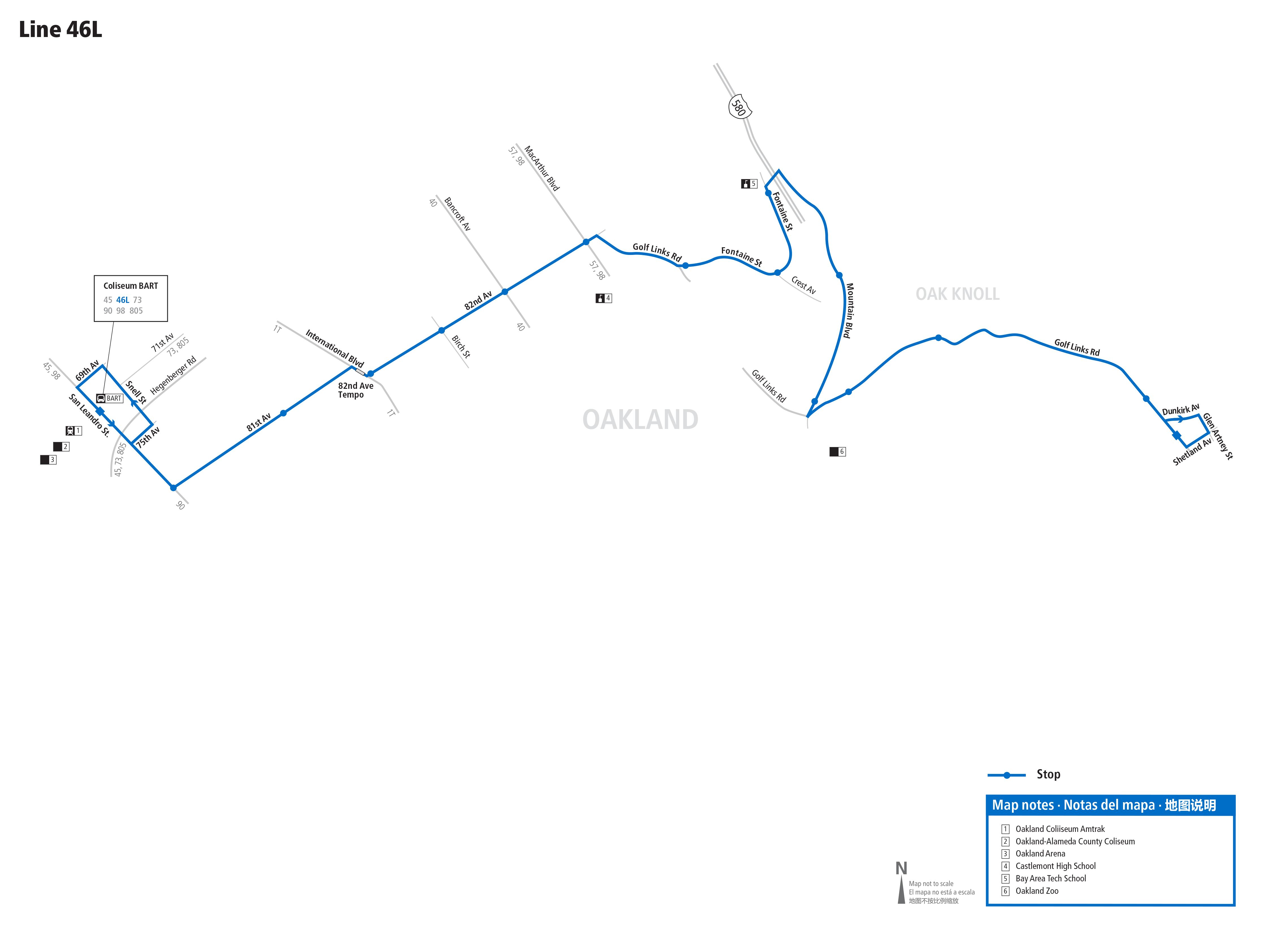 Route 46L map