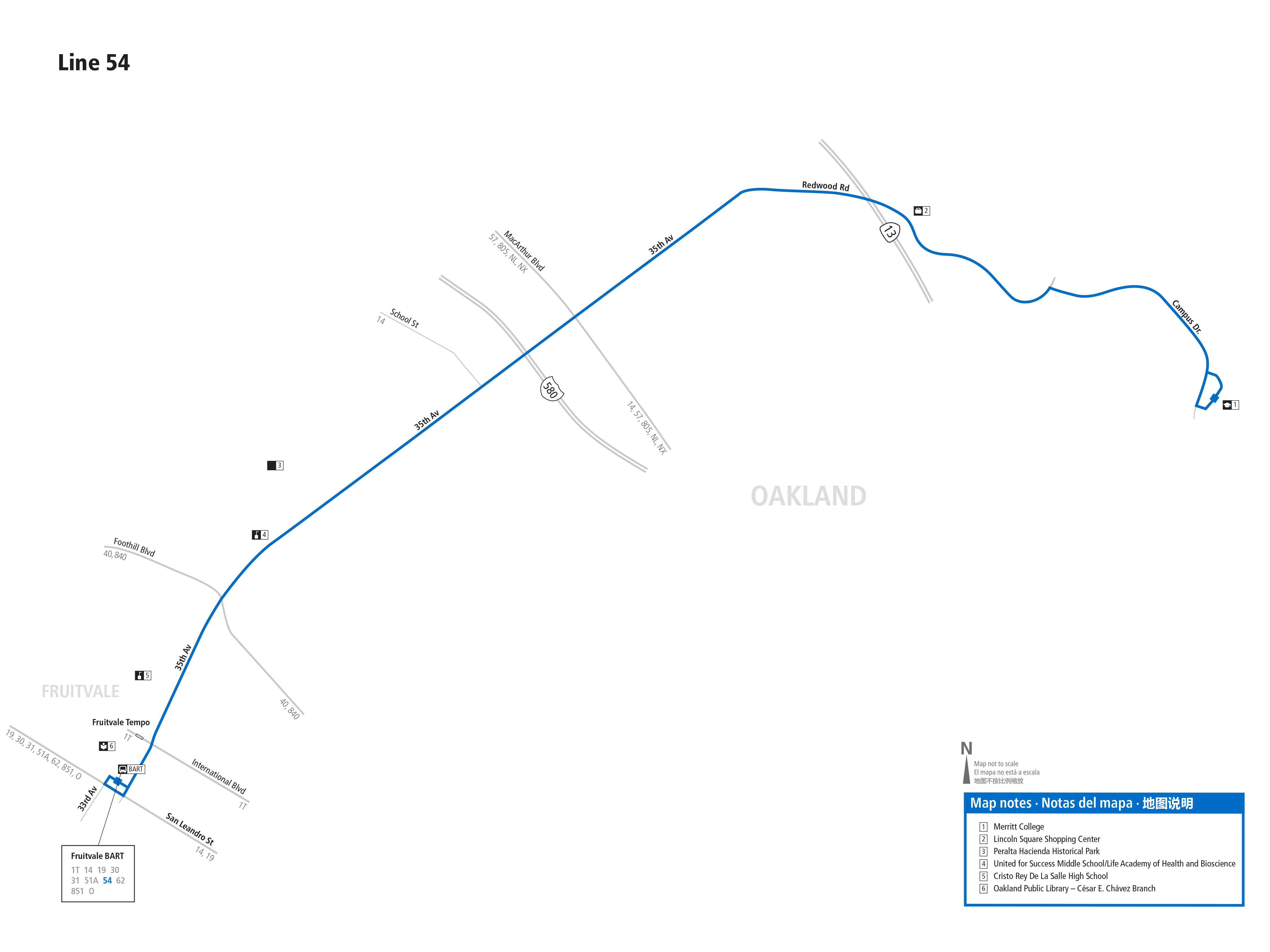 Route 54 map