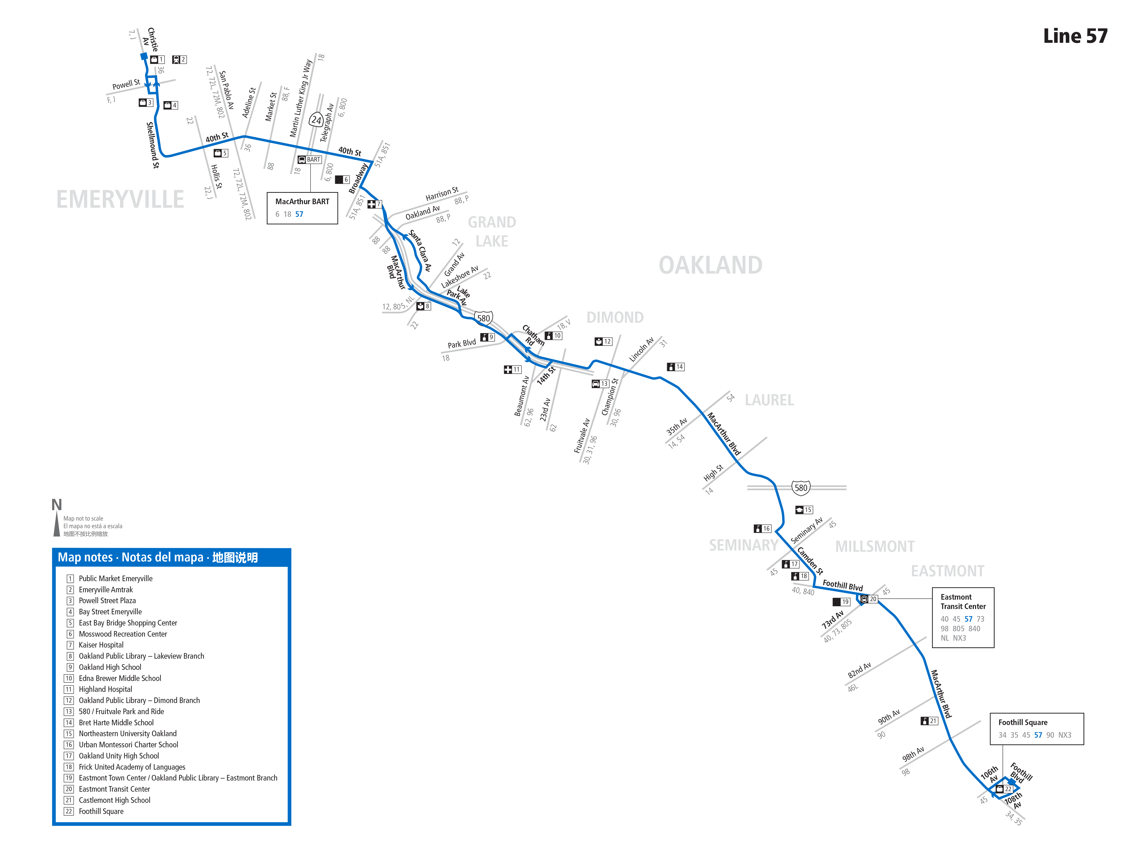 Route 57 map