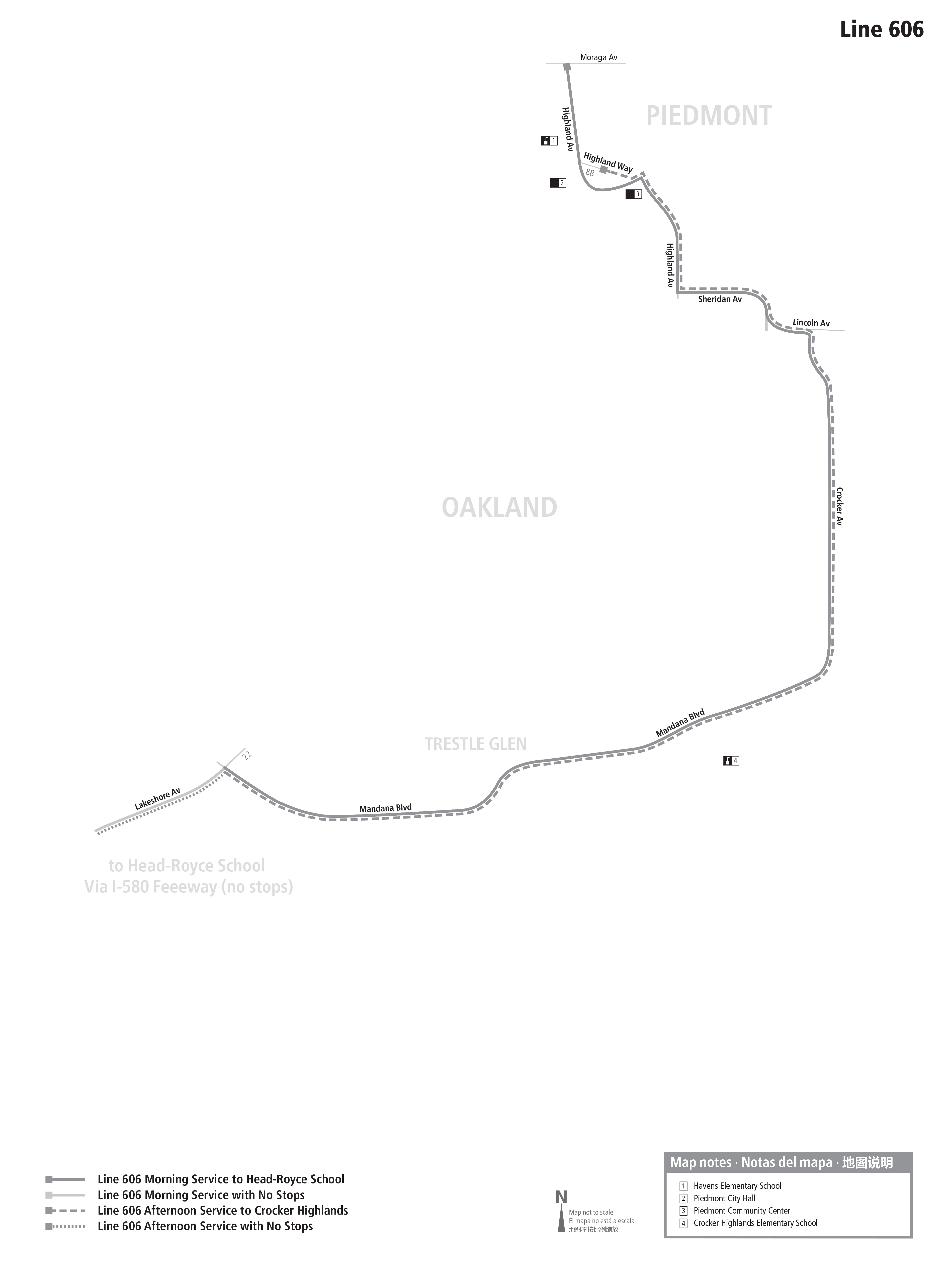 Route 606 map