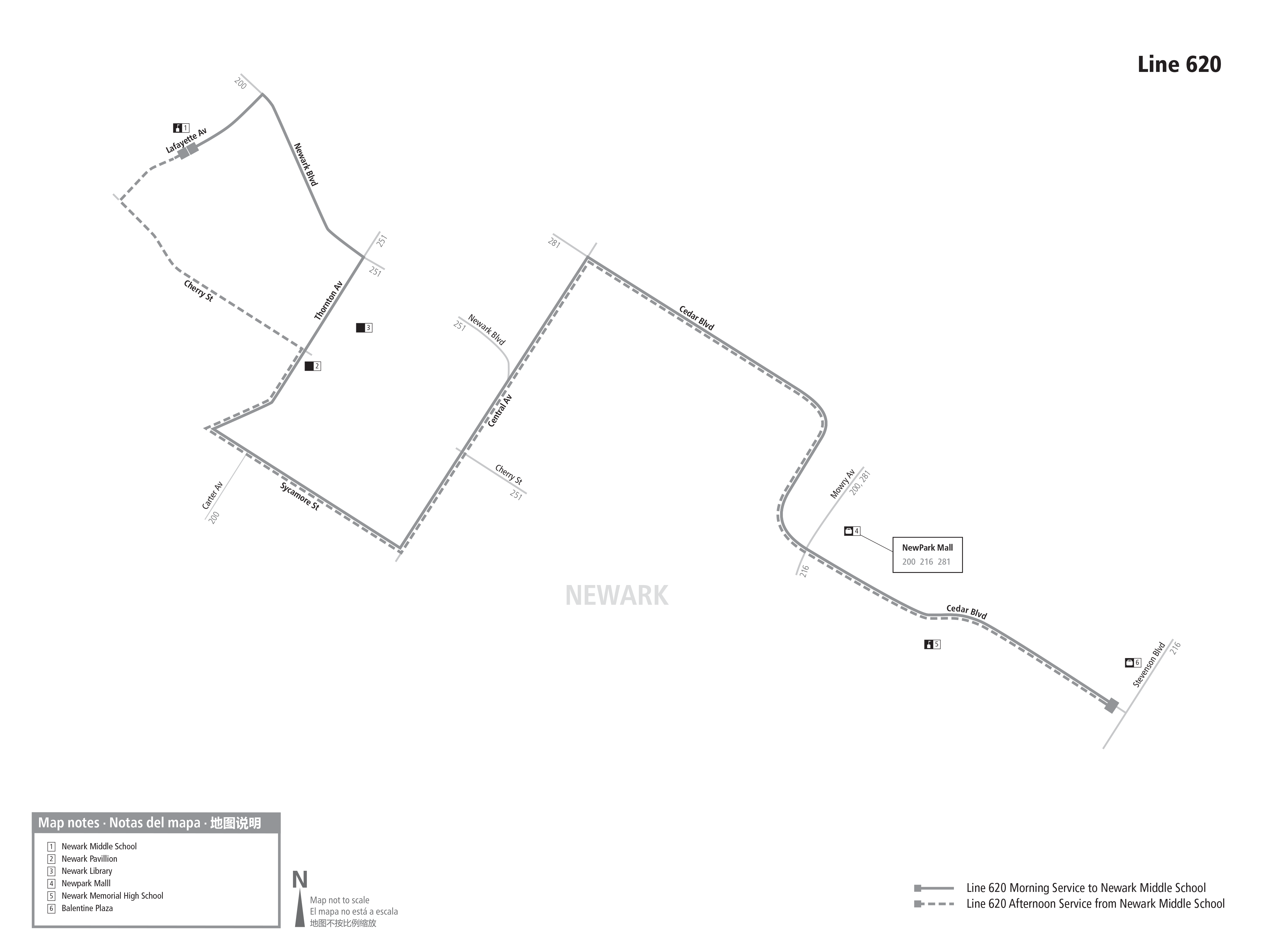 Route 620 map