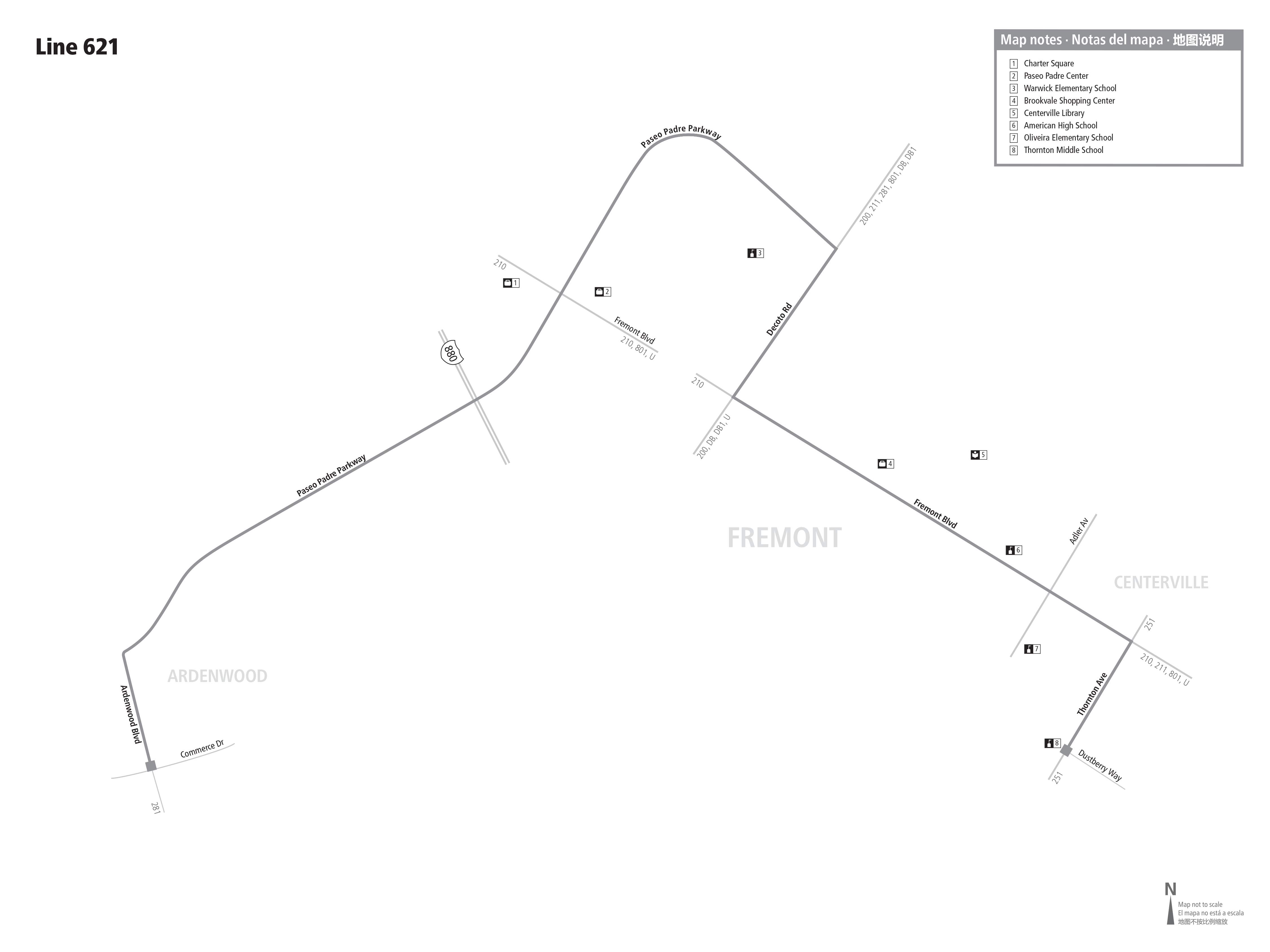 Route 621 map