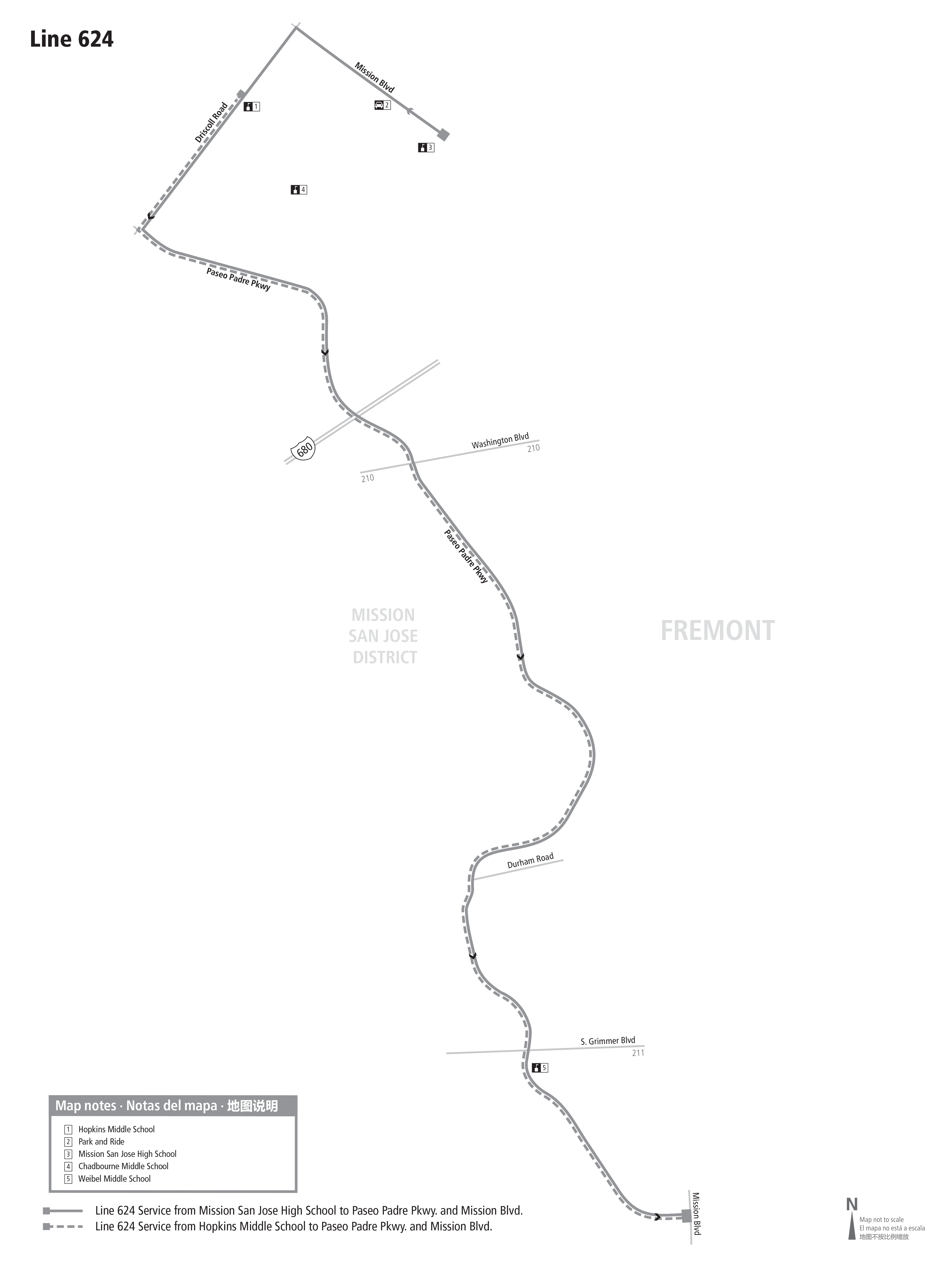 Route 624 map