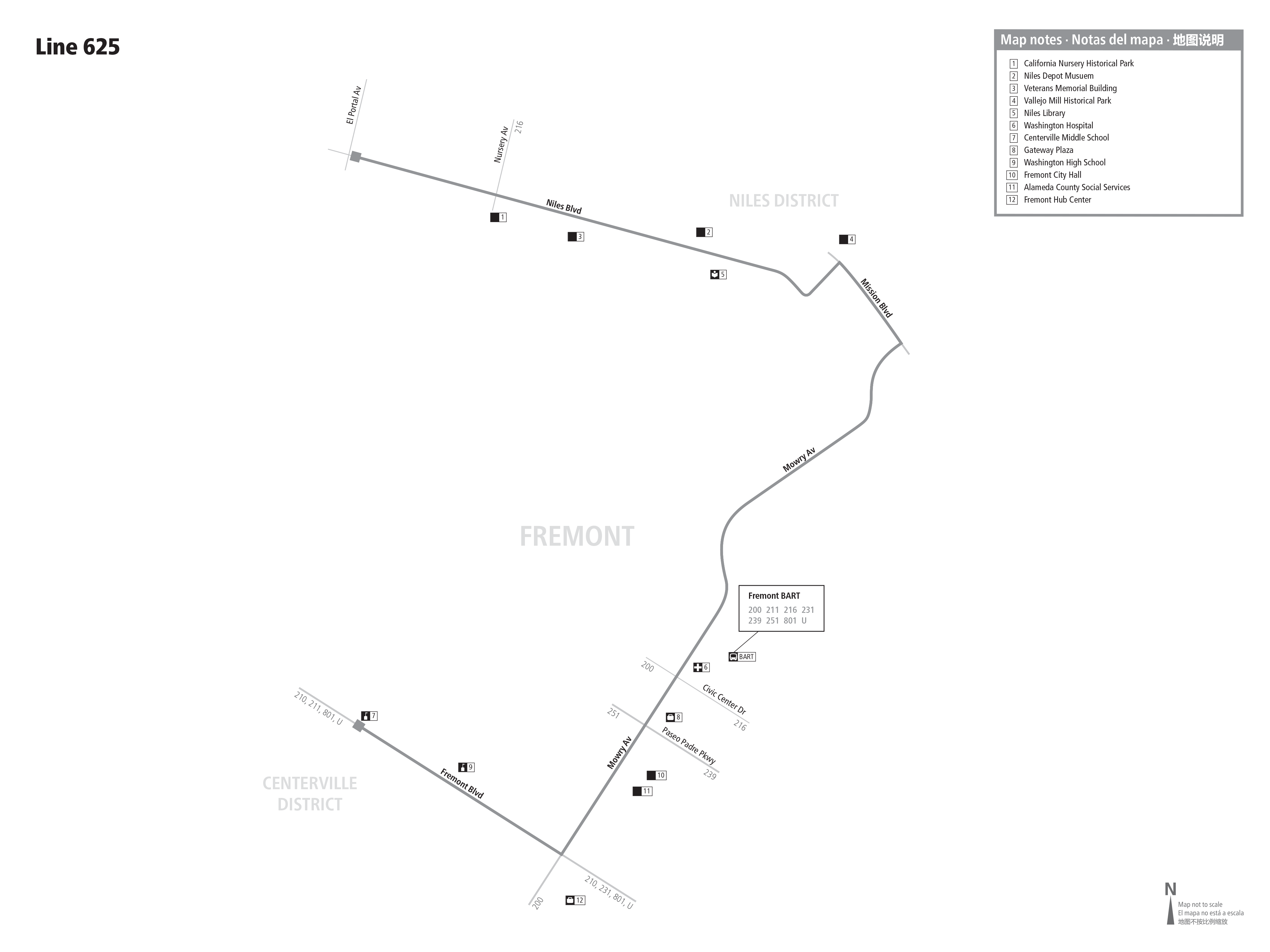 Route 625 map