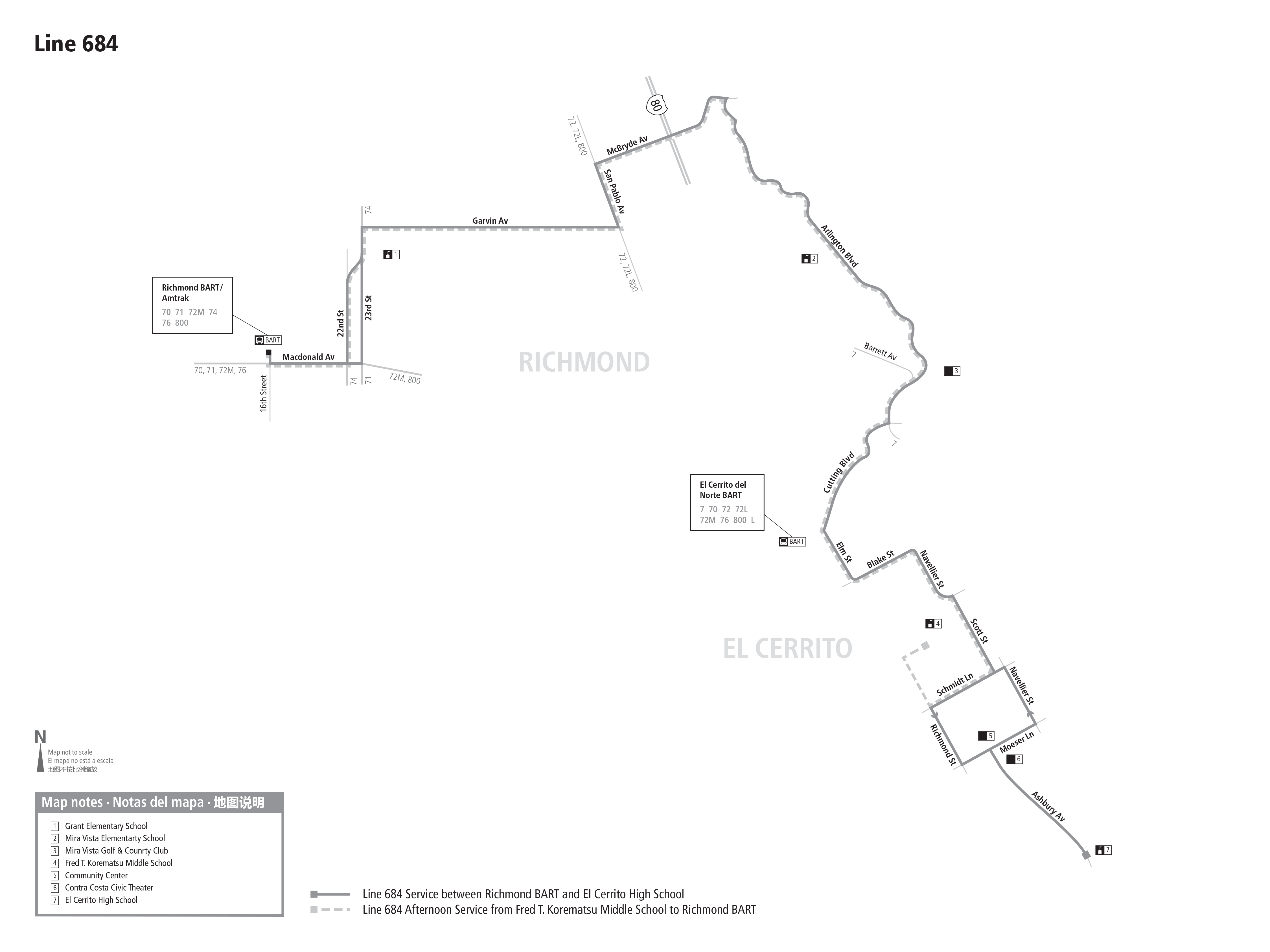 Route 684 map