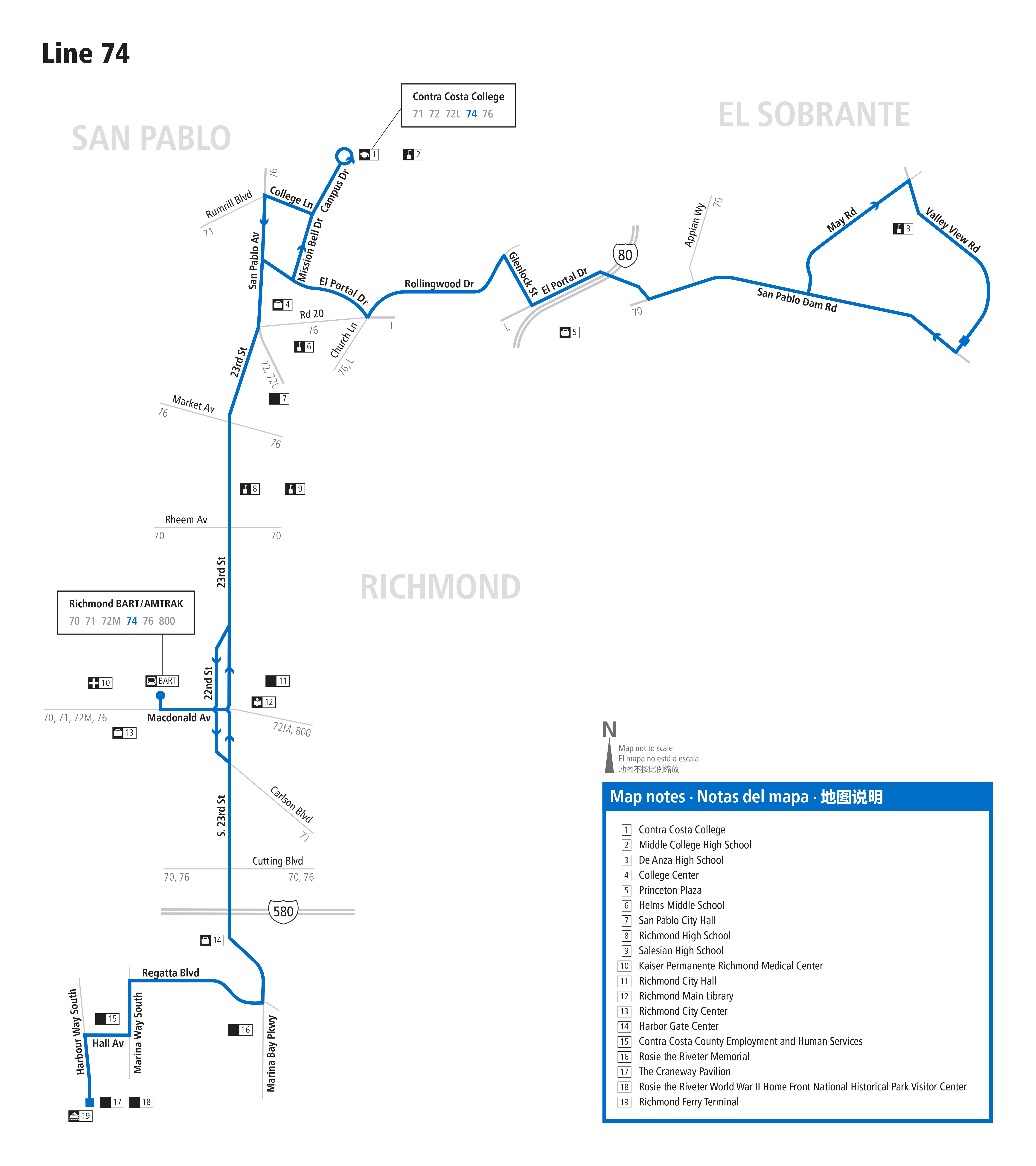 Route 74 map