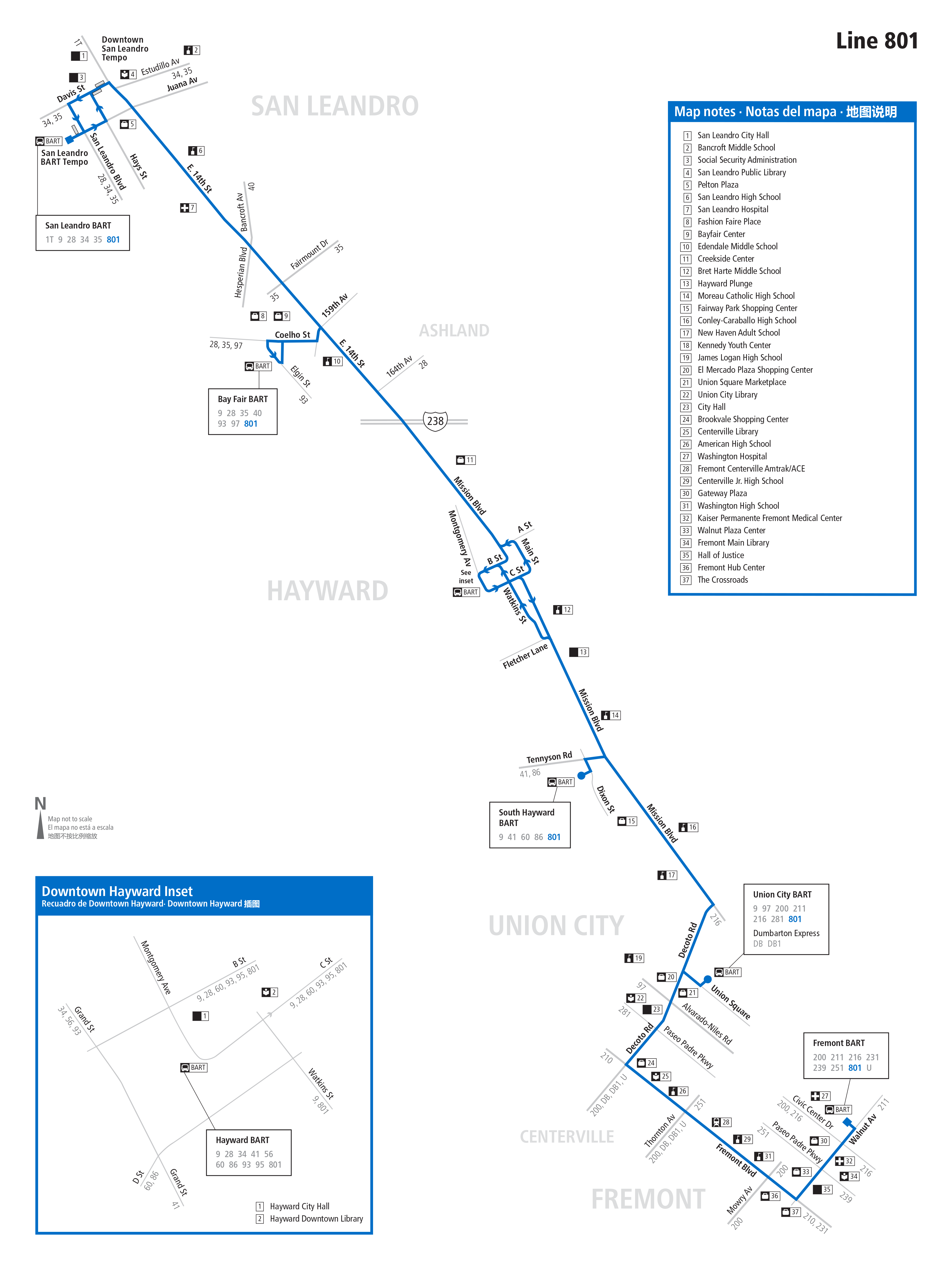 Route 801 map