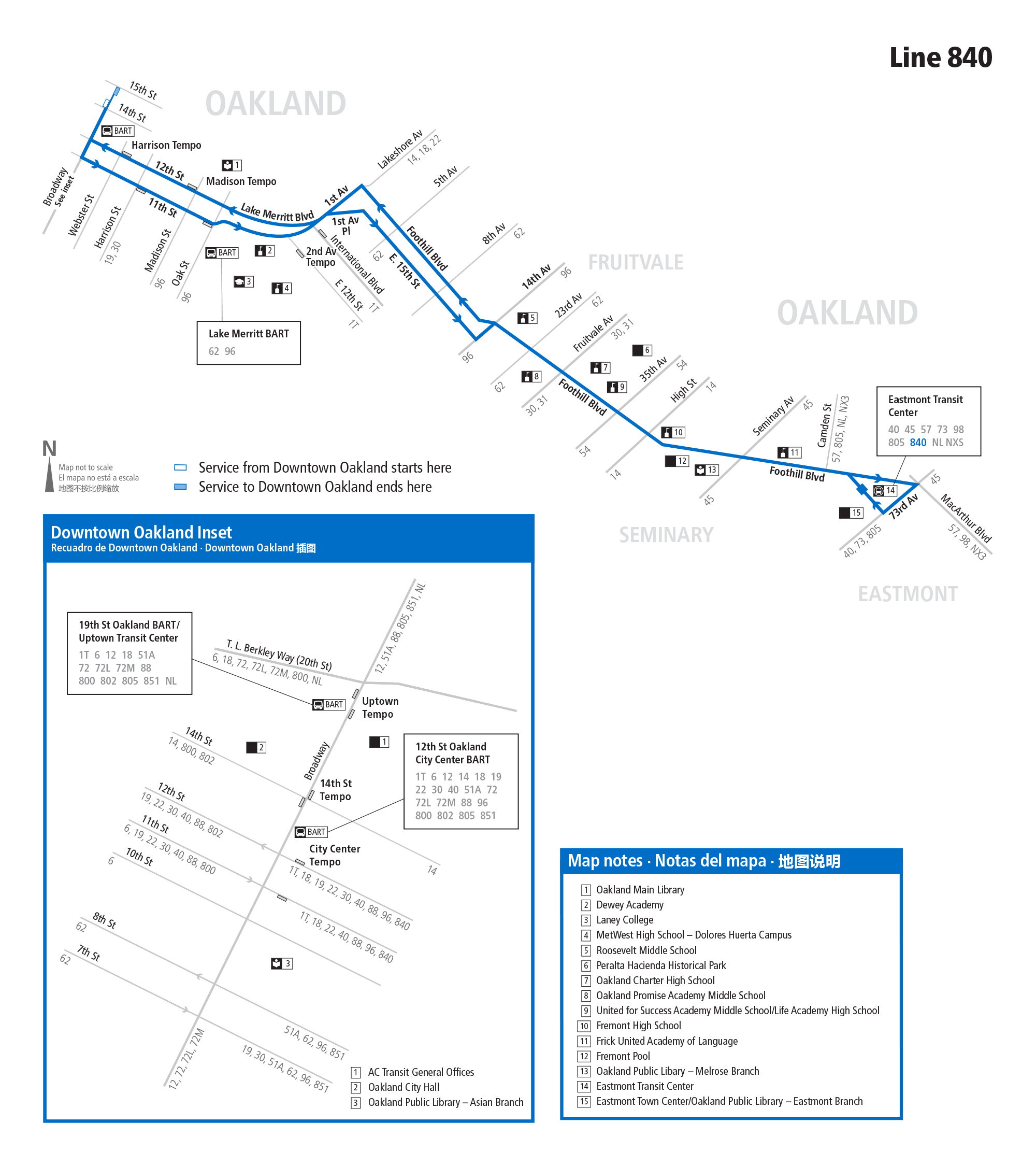 Route 840 map