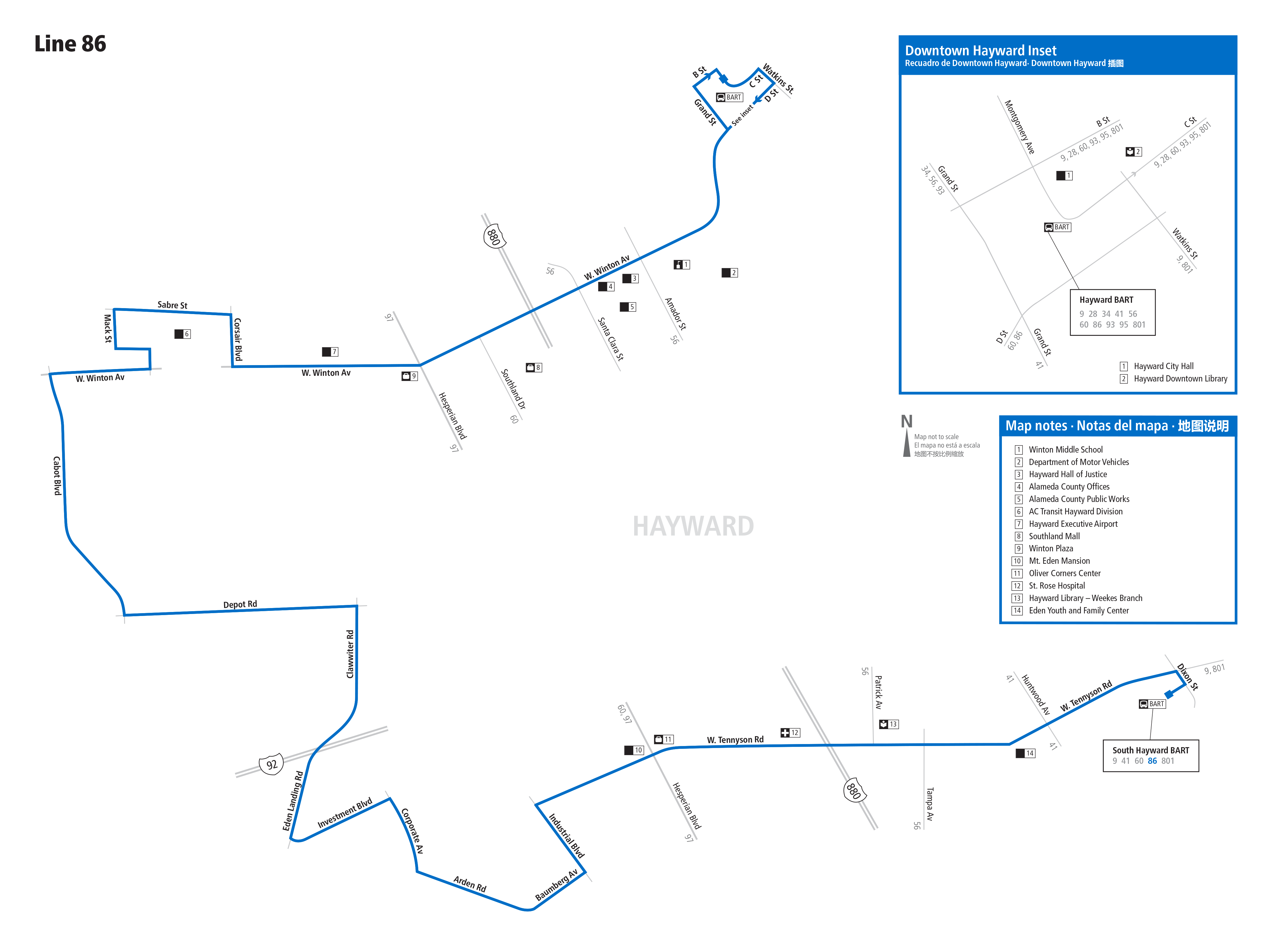 Route 86 map