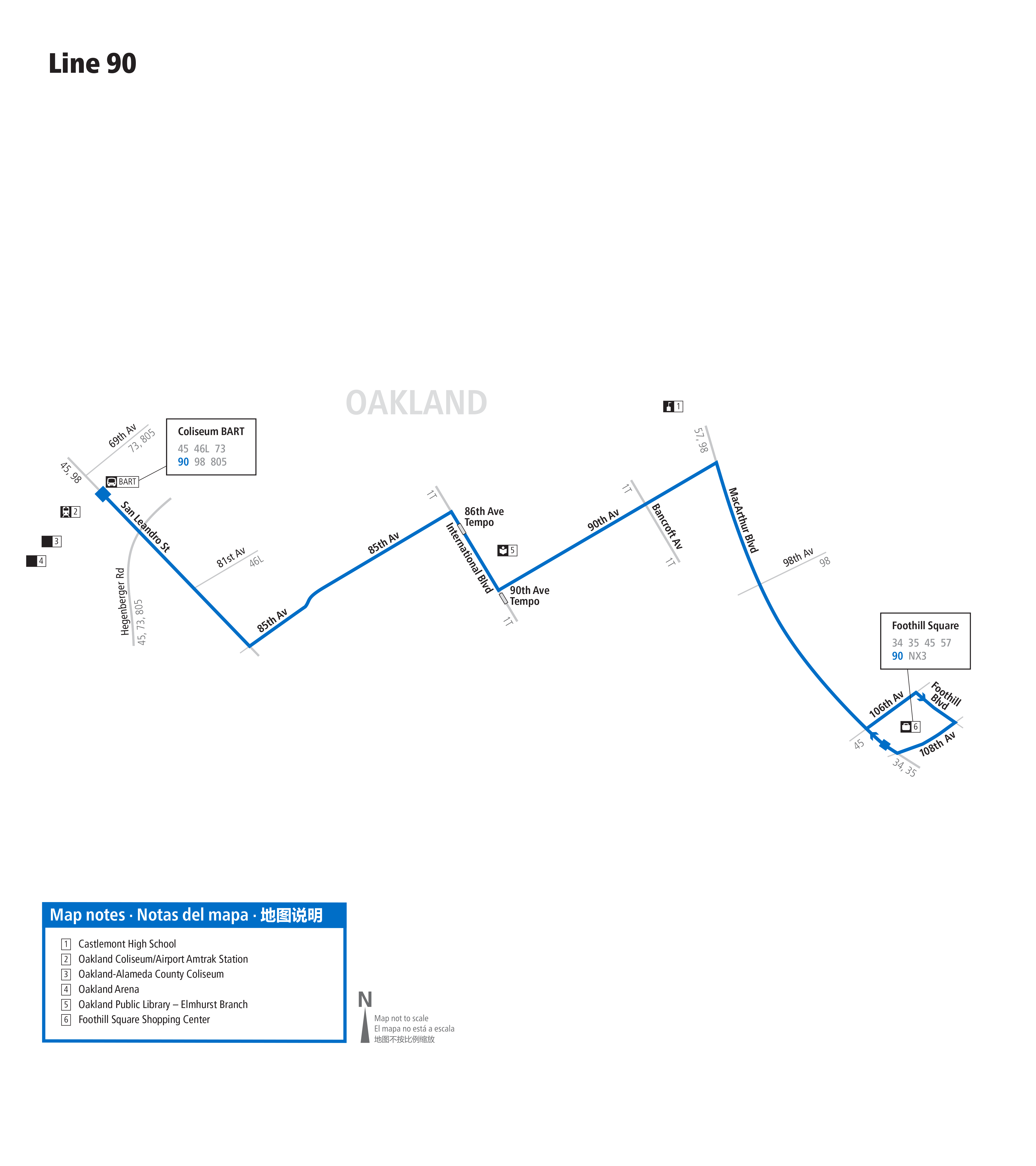 Route 90 map
