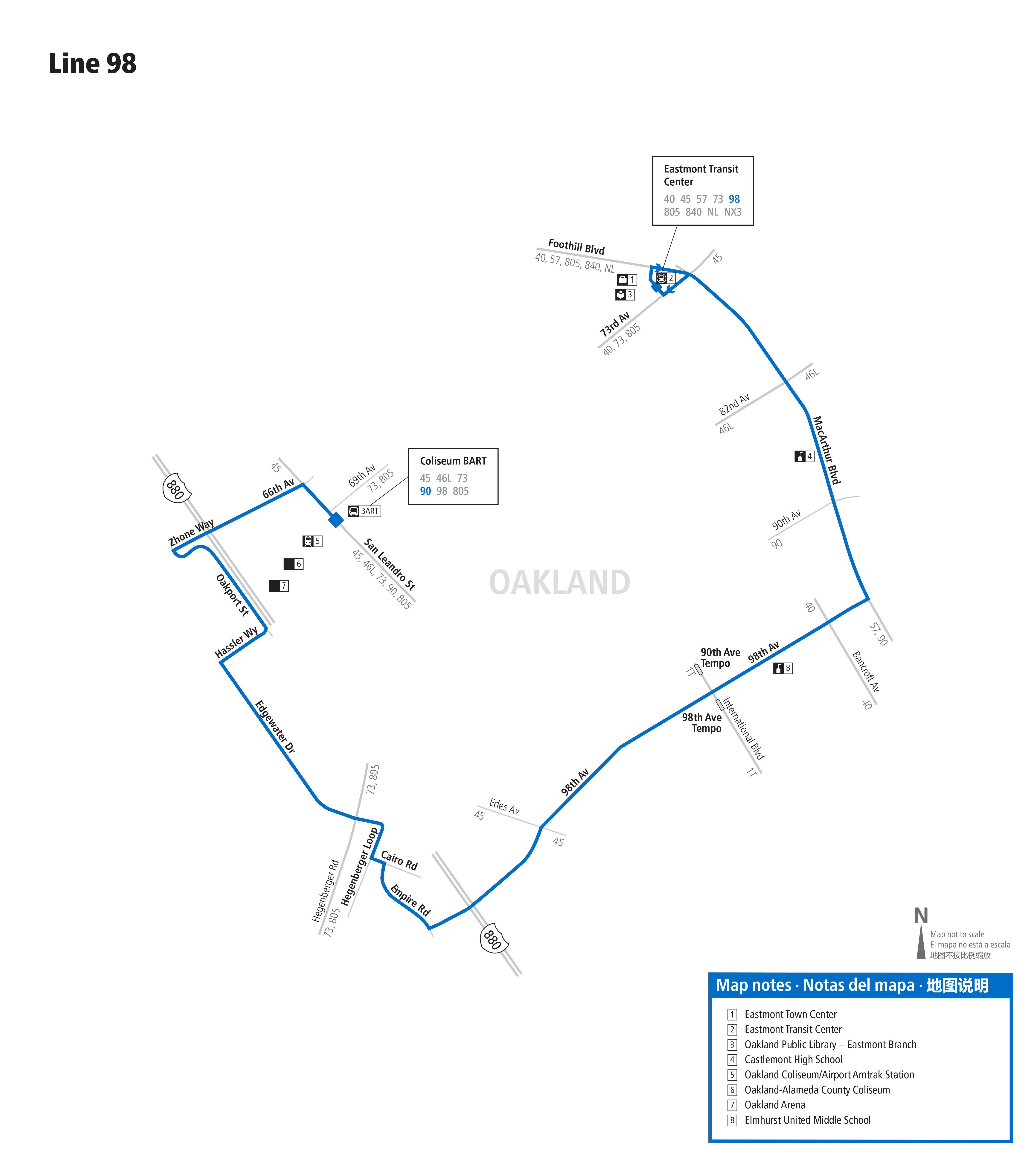 Route 98 map