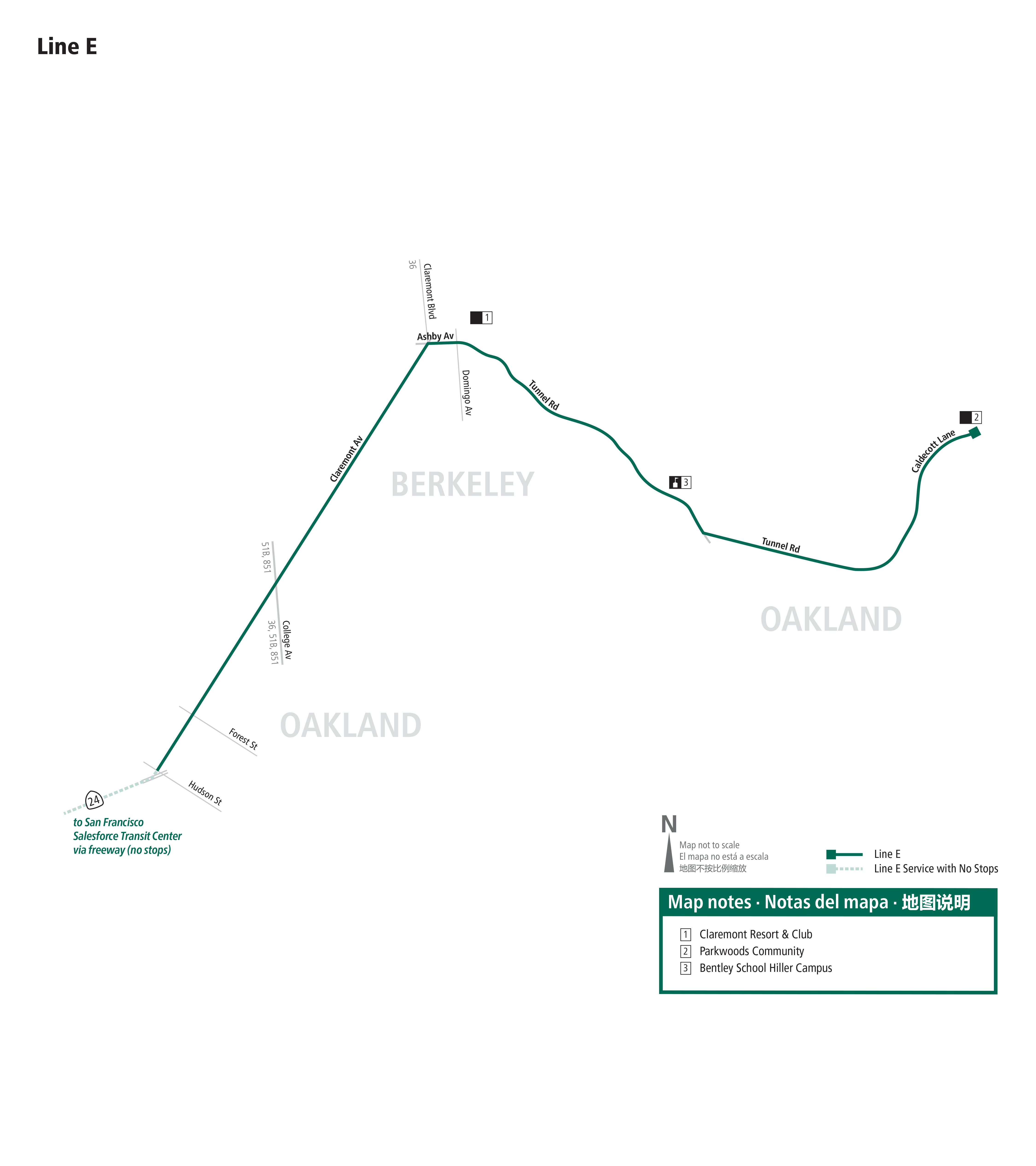 Route E map