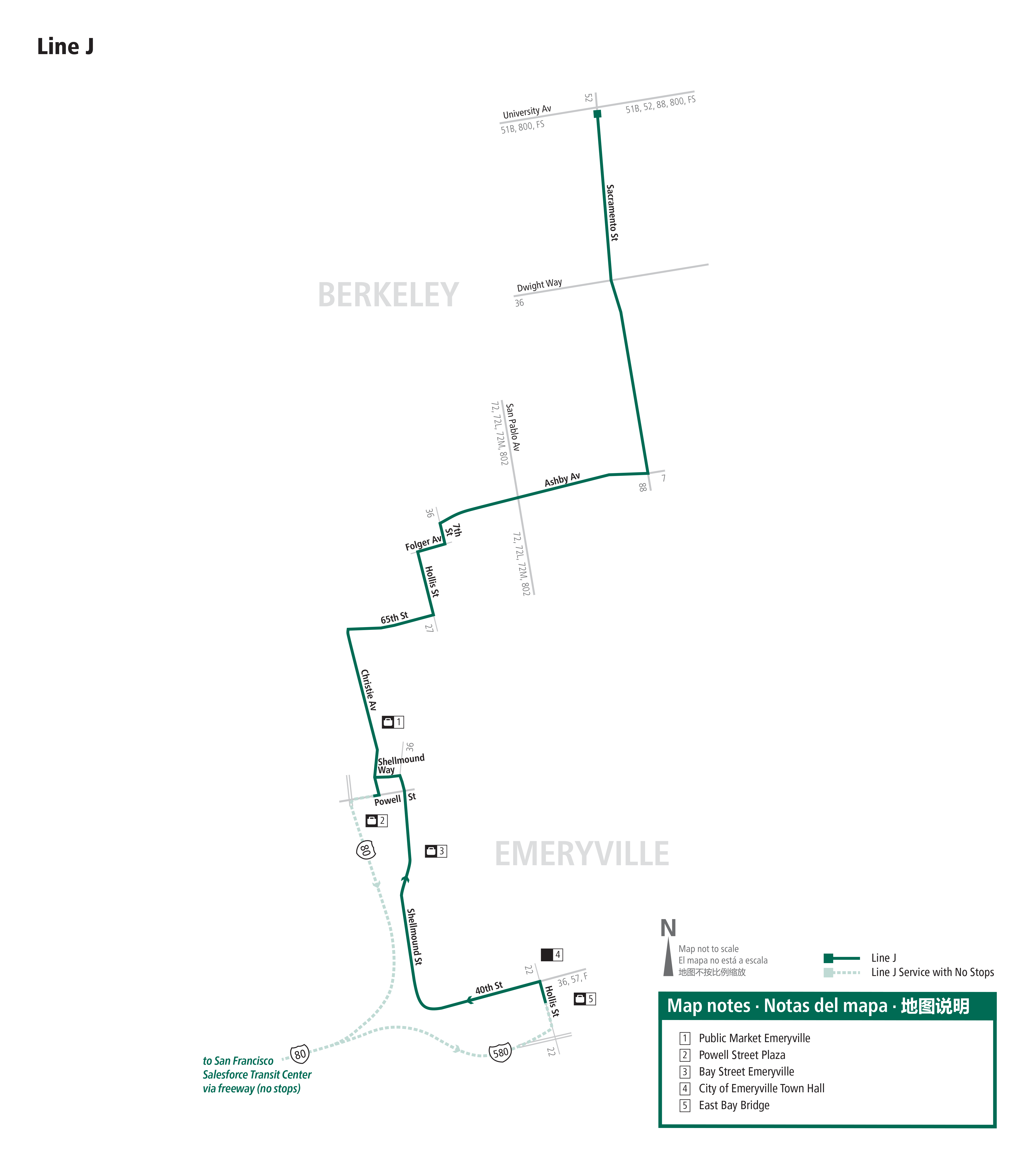 Route J map