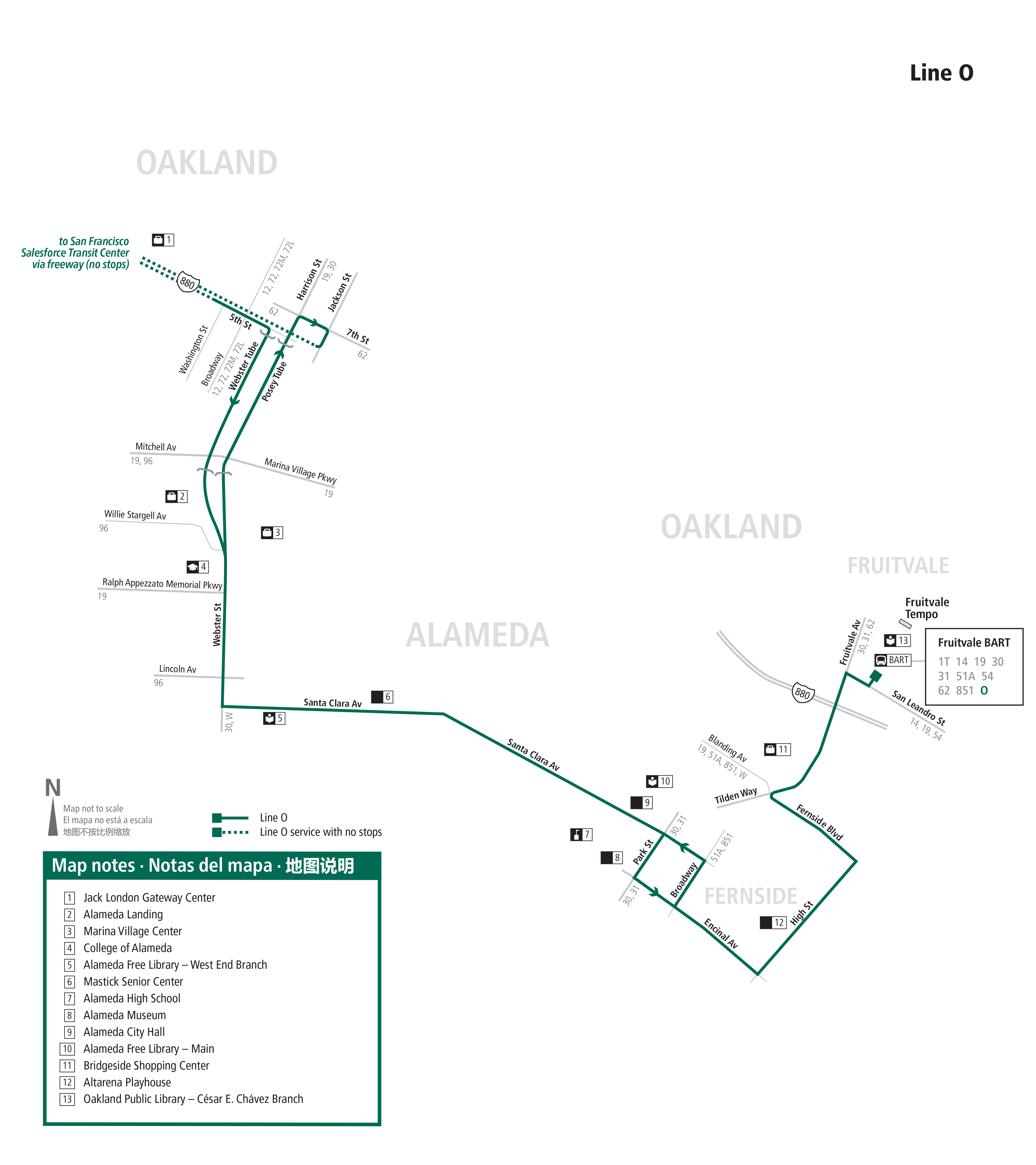 Route O map