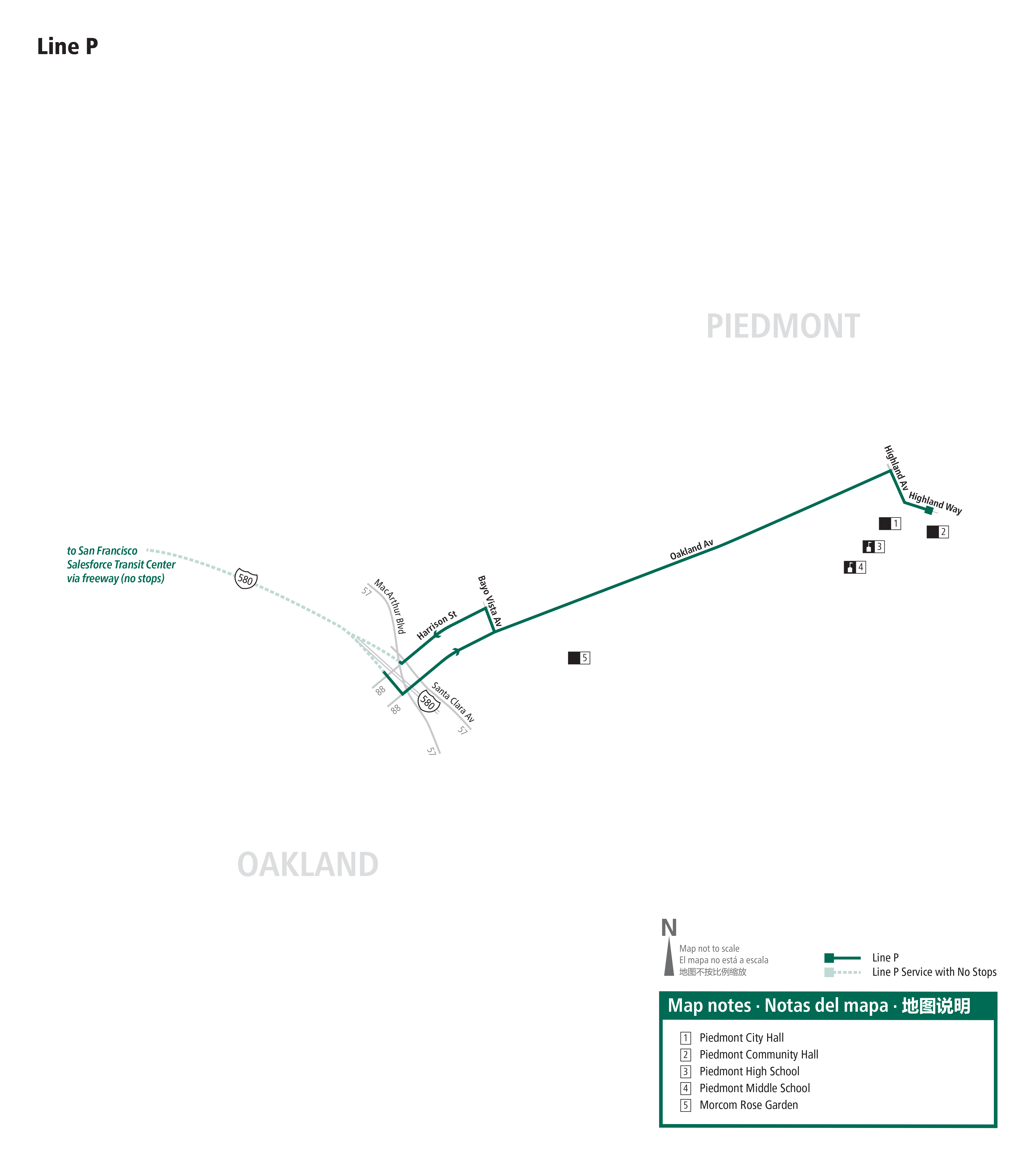 Route P map