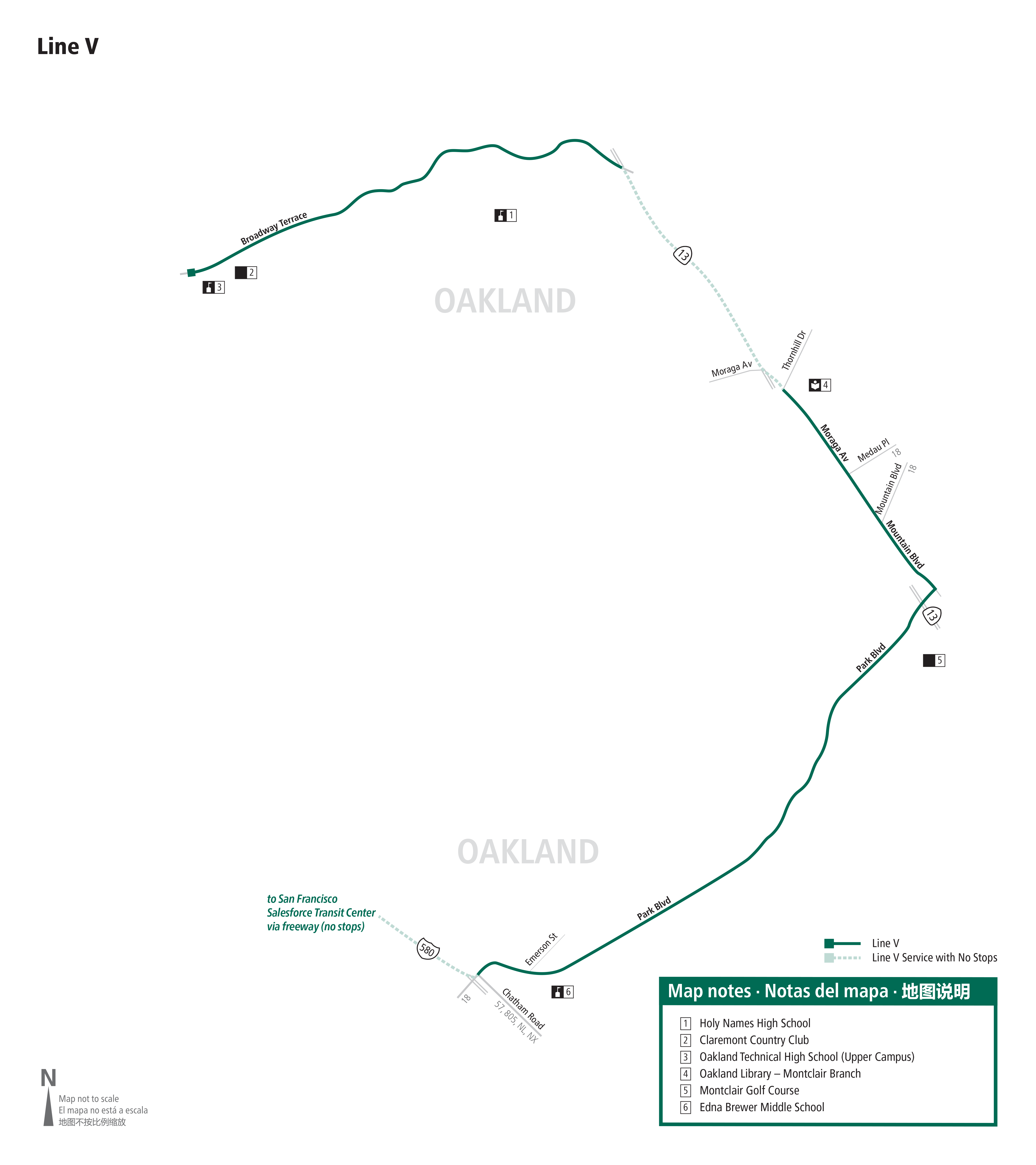 Route V map