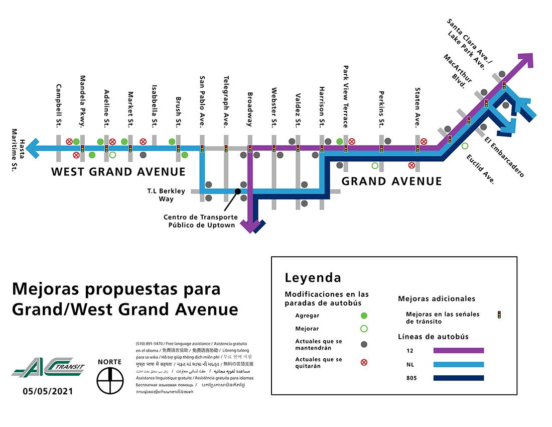 Grand/West Grand Avenue Proposed Improvements - Spanish