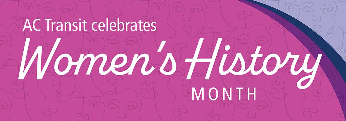 Ac Transit's Women's History Month webpage banner