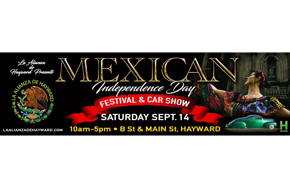 A promotional graphic for the Mexican Independence Day Festival and Car show