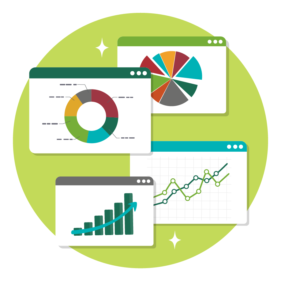 Icon with Data Charts