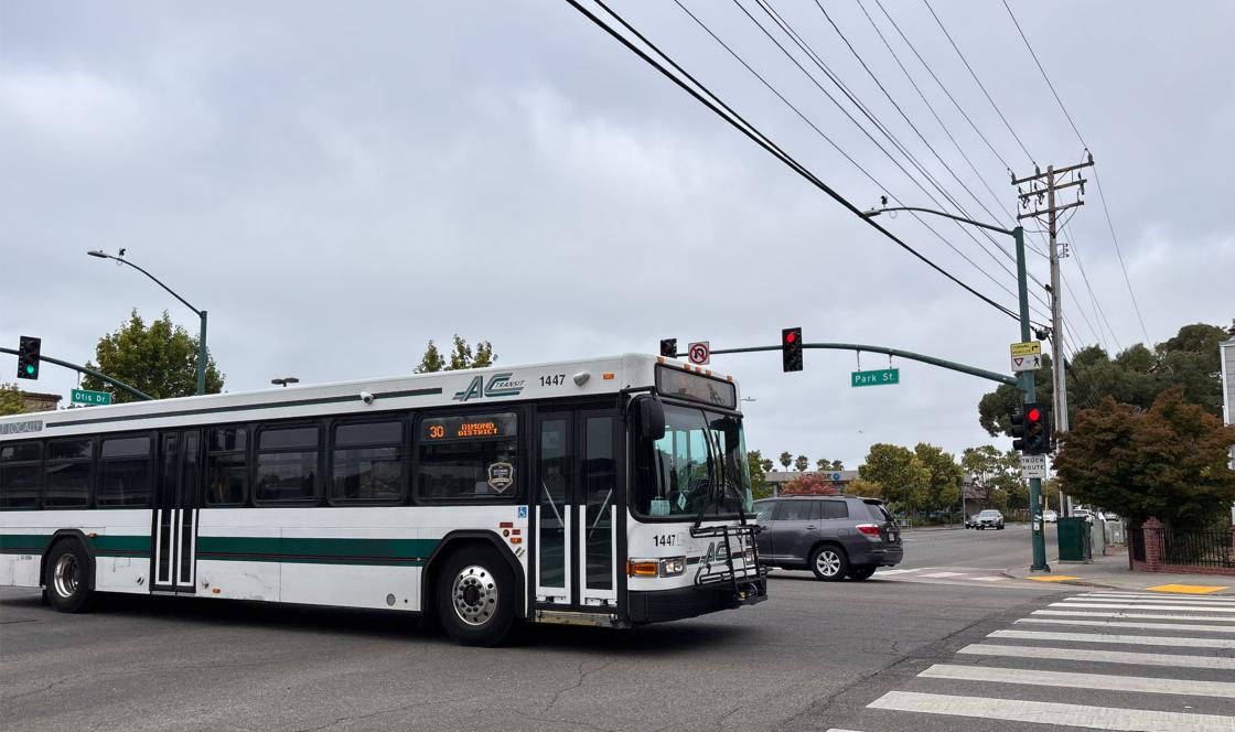 Line 30 on Park Street in Alameda