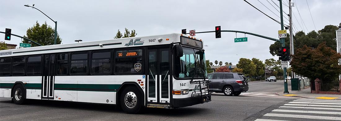 Line 30 on Park Street in Alameda