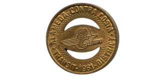 AC Transit gold vintage token