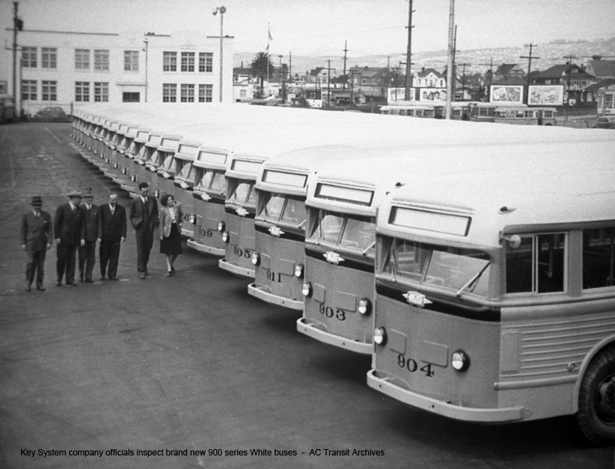 Brand new 900 series buses in 1944