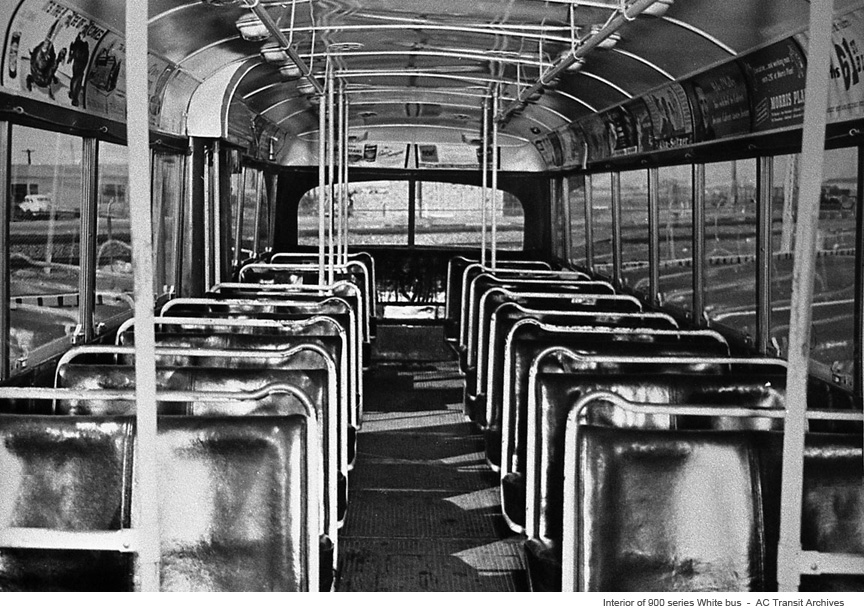 Inside a 900 series bus