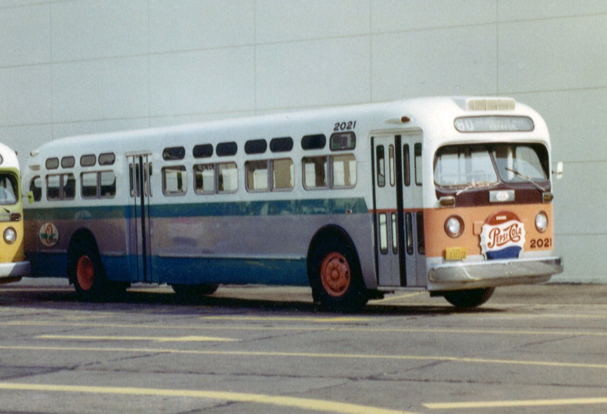 AC Transit bus number 2021 in the Emeryville Yard