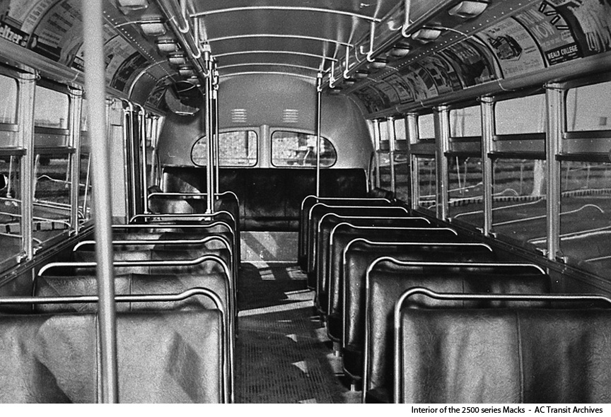 Interior of 2500 series bus