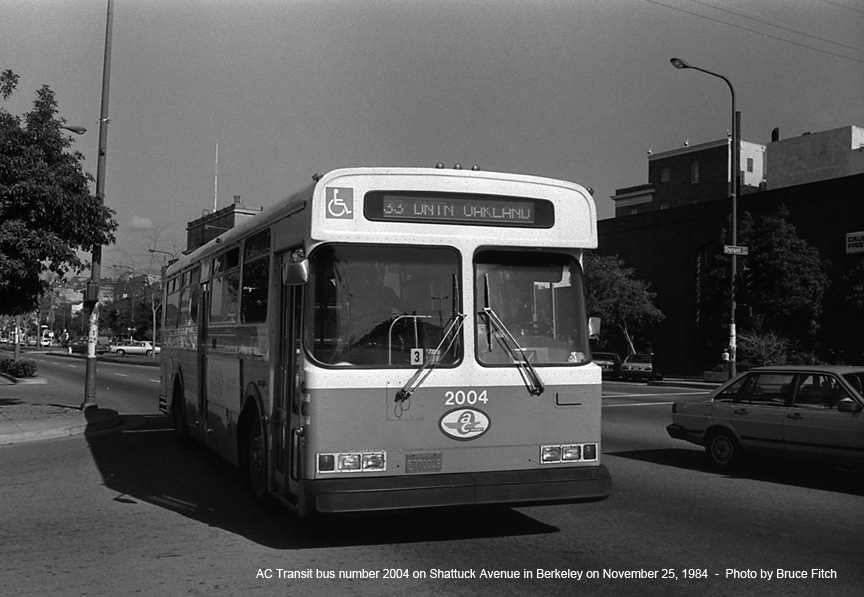 AC Transit bus 2004 in Berkley in November 1984.