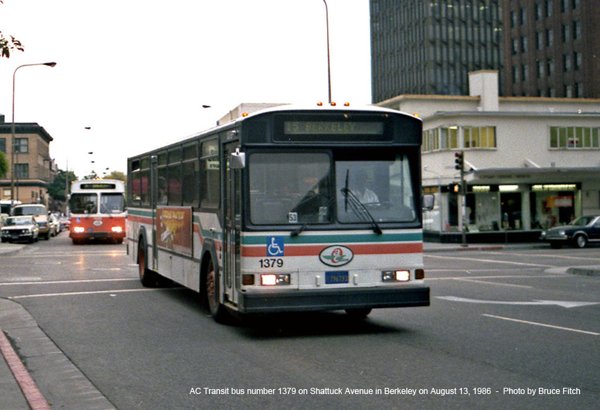 AC Transit bus 1379 in downtown Oakland